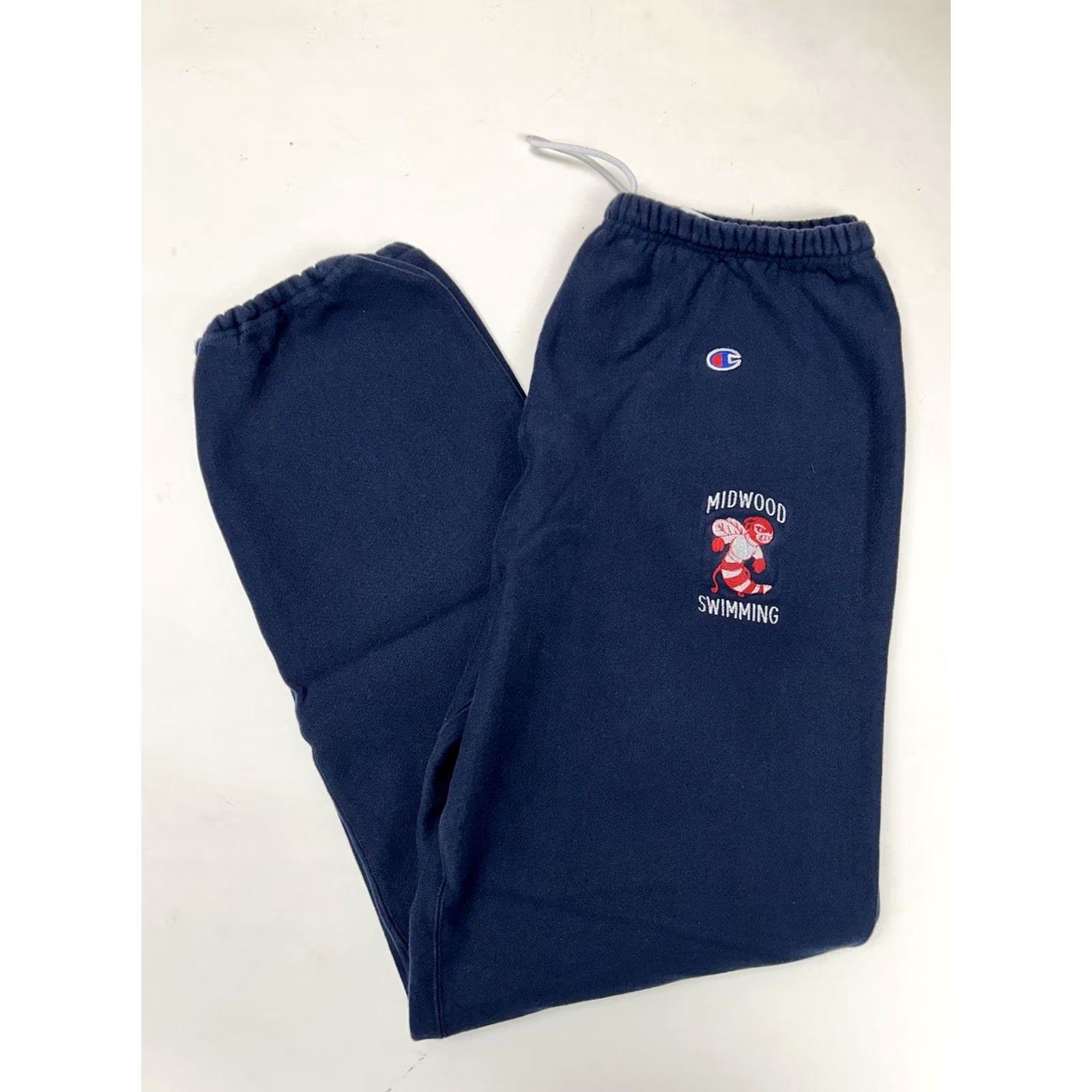 Champion VINTAGE Champion Reverse Weave Sweatpants XL 90s Blue Size US 36 / EU 52 - 2 Thumbnail