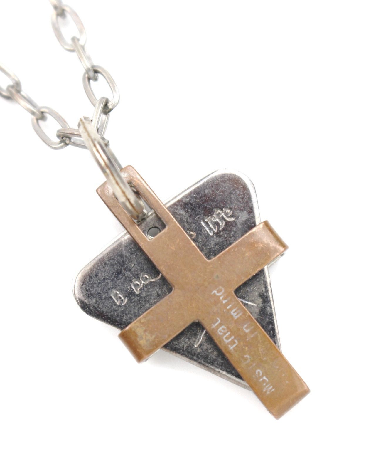 If Six Was Nine 2000S JAPANESE MADE INDUSTRIAL CROSS & SHIELD CHARM NECKLACE Size ONE SIZE - 3 Thumbnail