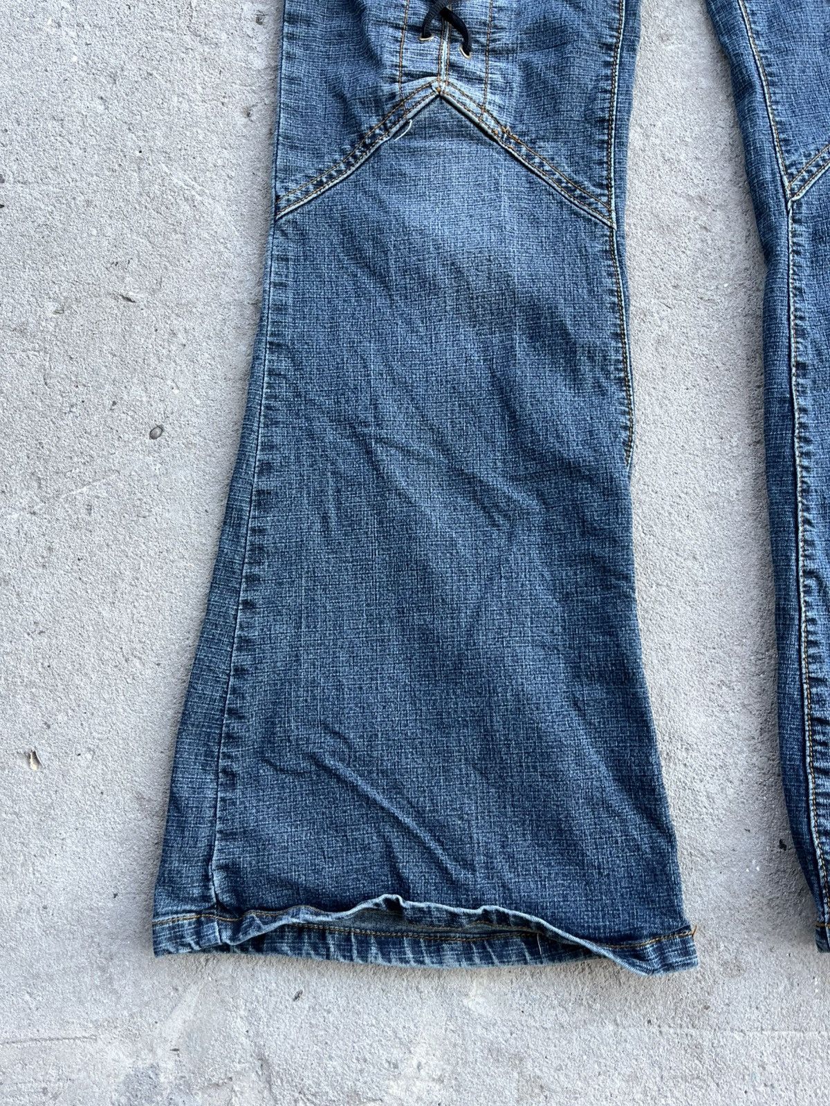 Hysteric Glamour × If Six Was Nine × Le Grande Bleu (L.G.B.) 90s Vintage Flared Boot Cut Faded Avant Gard Denim Jeans Y2k Size 30" / US 8 / IT 44 - 11 Thumbnail