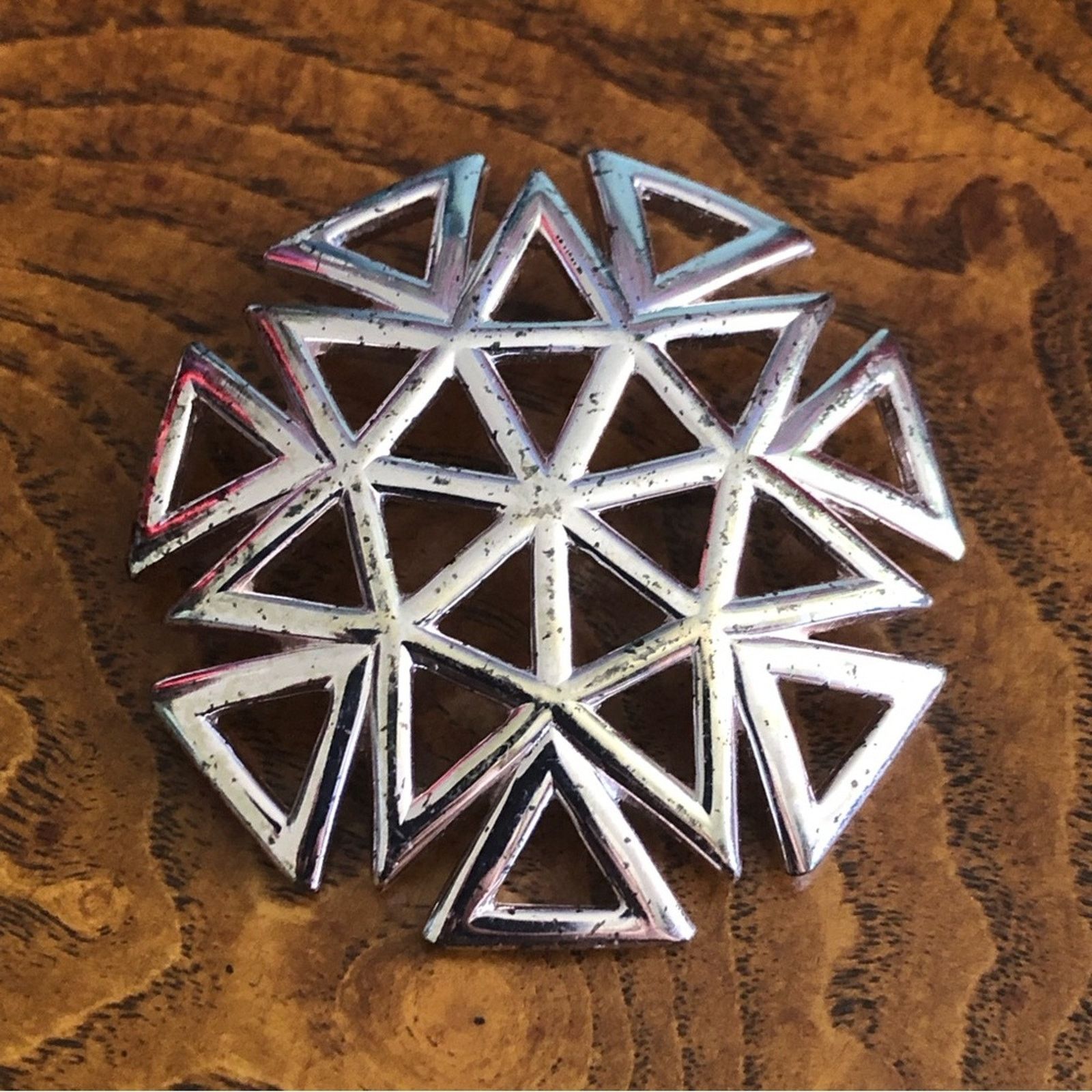 Monet Vintage 80s Monet rose gold tone geometric brooch pin Size ONE SIZE - 1 Thumbnail