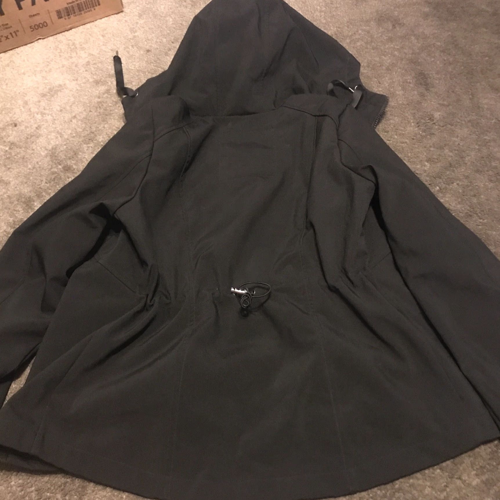Vintage Sebby Collection Jacket Womens Large Black Hooded Mid-Length Parka Full Zip Size L / US 10 / IT 46 - 5 Thumbnail