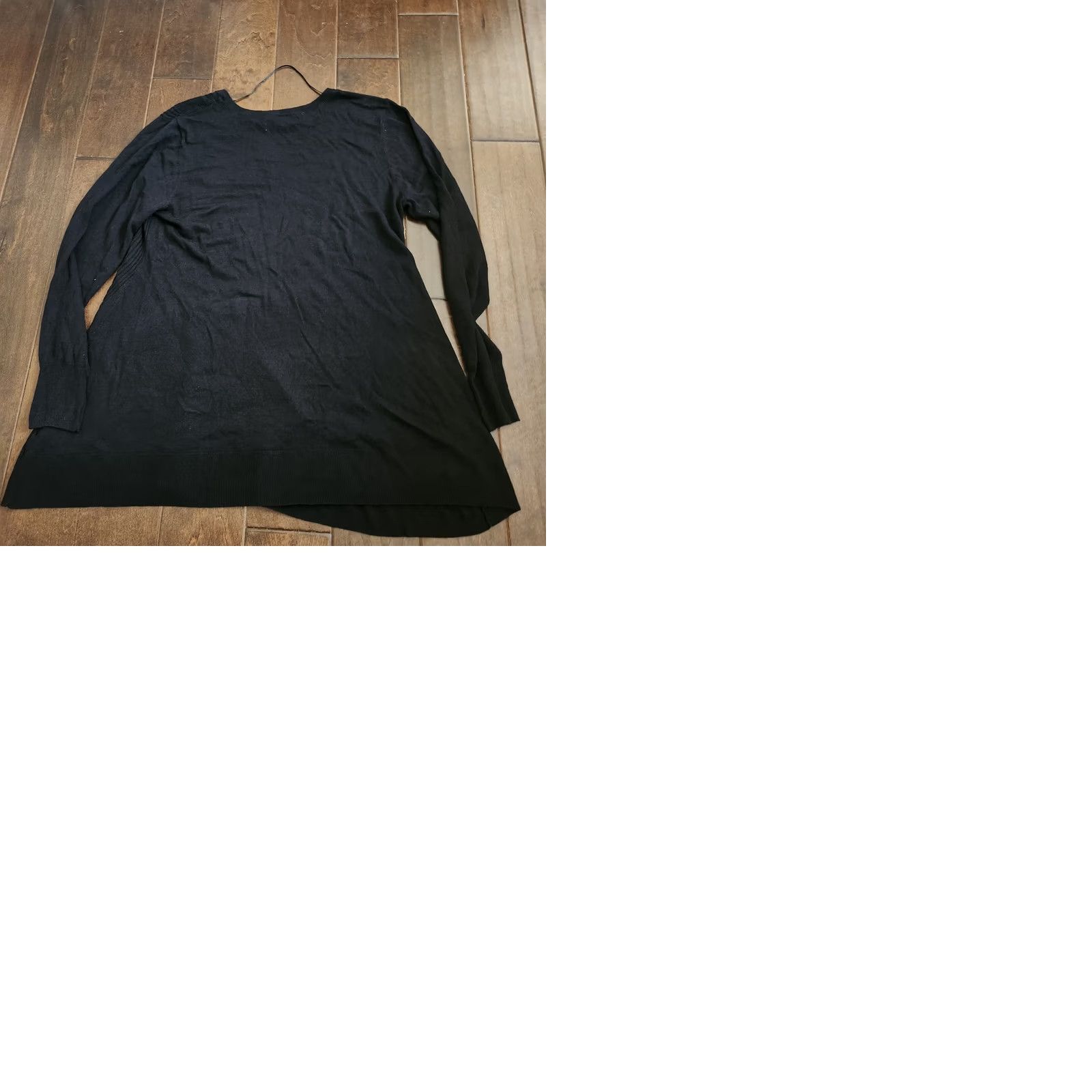 Vintage Apt 9 Blouse Women's Black Long Sleeve XL Solid Shirt Pullover Casual Business Travel Lightweight Stretch Regular Fit Women Size XL / US 12-14 / IT 48-50 - 10 Thumbnail