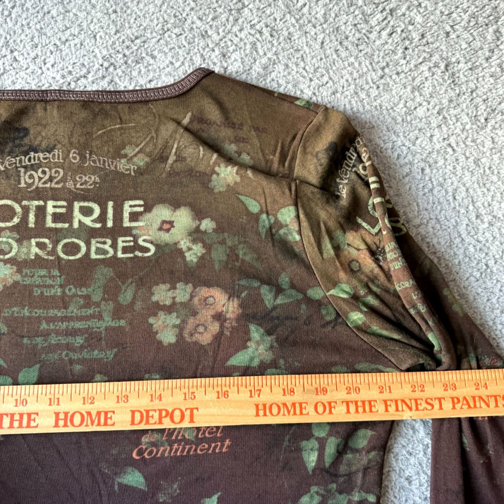 Vintage VINTAGE Gitano Top Womens XL Brown Floral Graphic Tee T Shirt USA 90s Size XL / US 12-14 / IT 48-50 - 7 Thumbnail