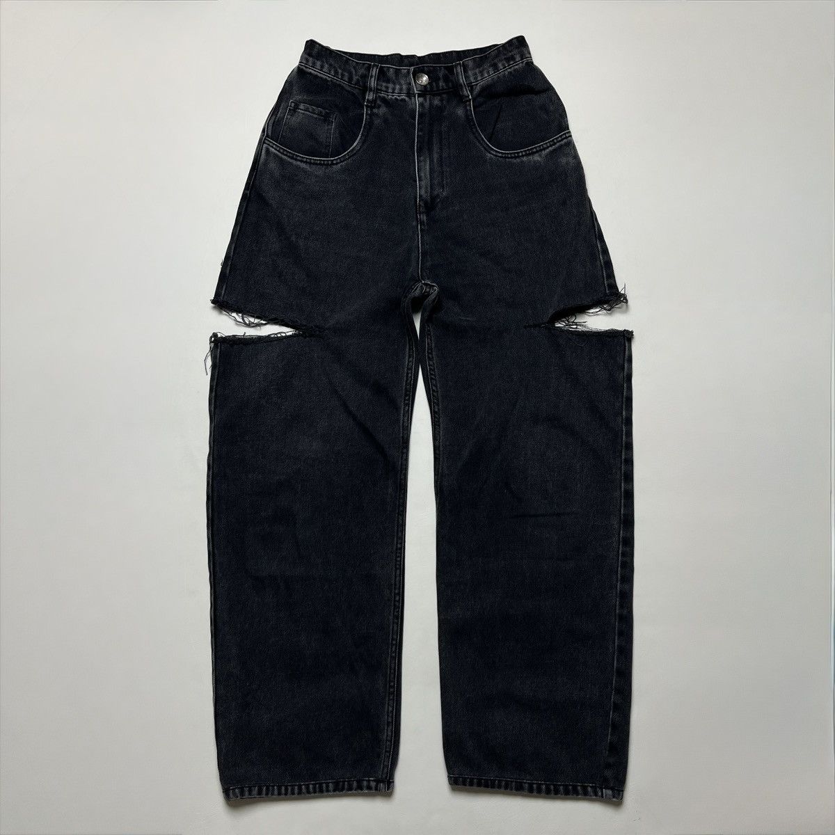Maison Margiela Maison Margiela Black Cutout Pants Size 27" / US 4 / IT 40 - 1 Thumbnail