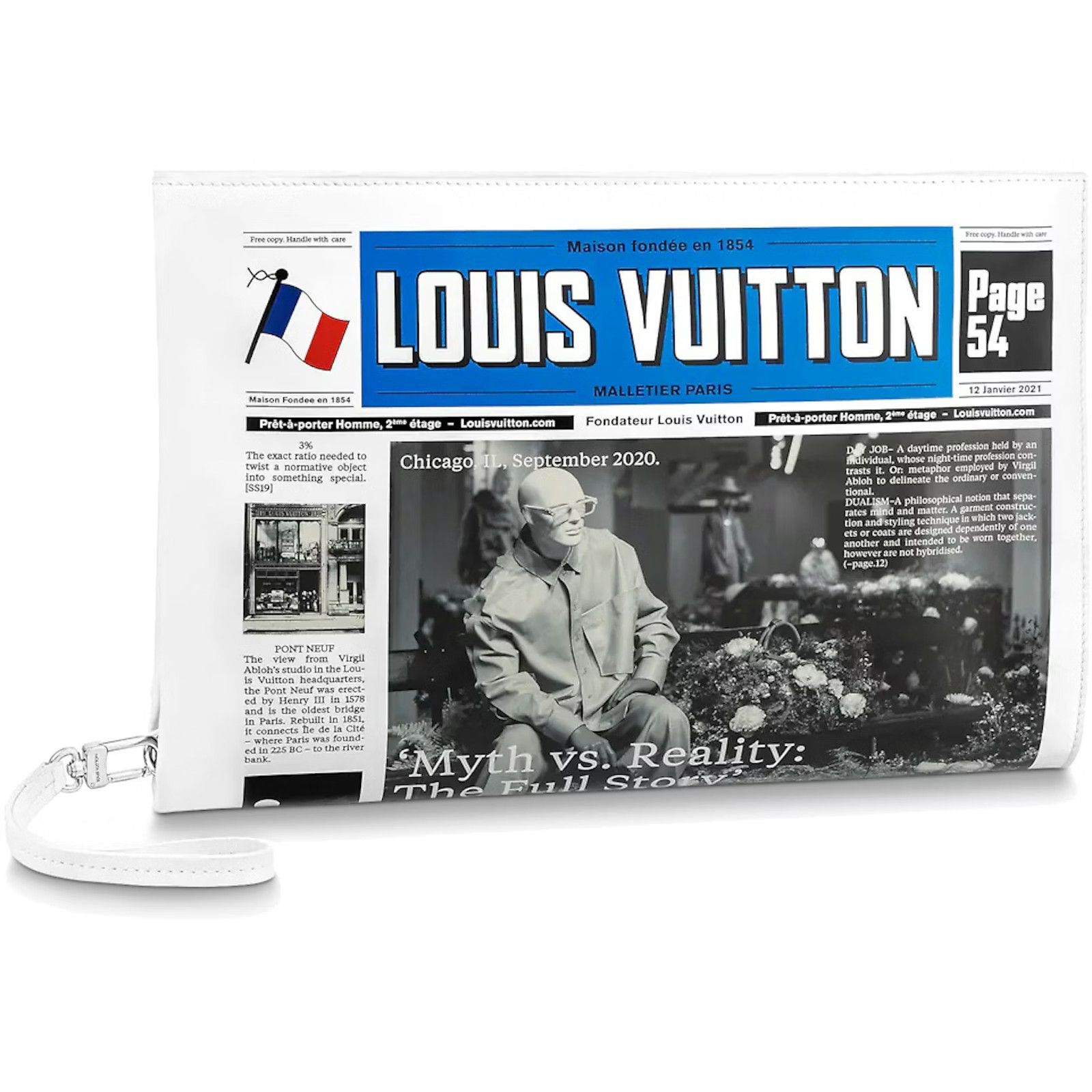 Louis Vuitton Newspaper Pouch Leather Tourist Purist Virgil Clutch Bag Size ONE SIZE - 1 Thumbnail