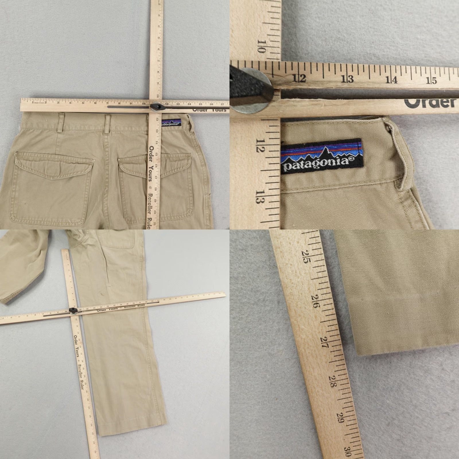 Patagonia Vintage Patagonia Pants Mens 31 Khaki Beige Straight Chino Organic Canvas 90s Size US 31 - 8 Thumbnail