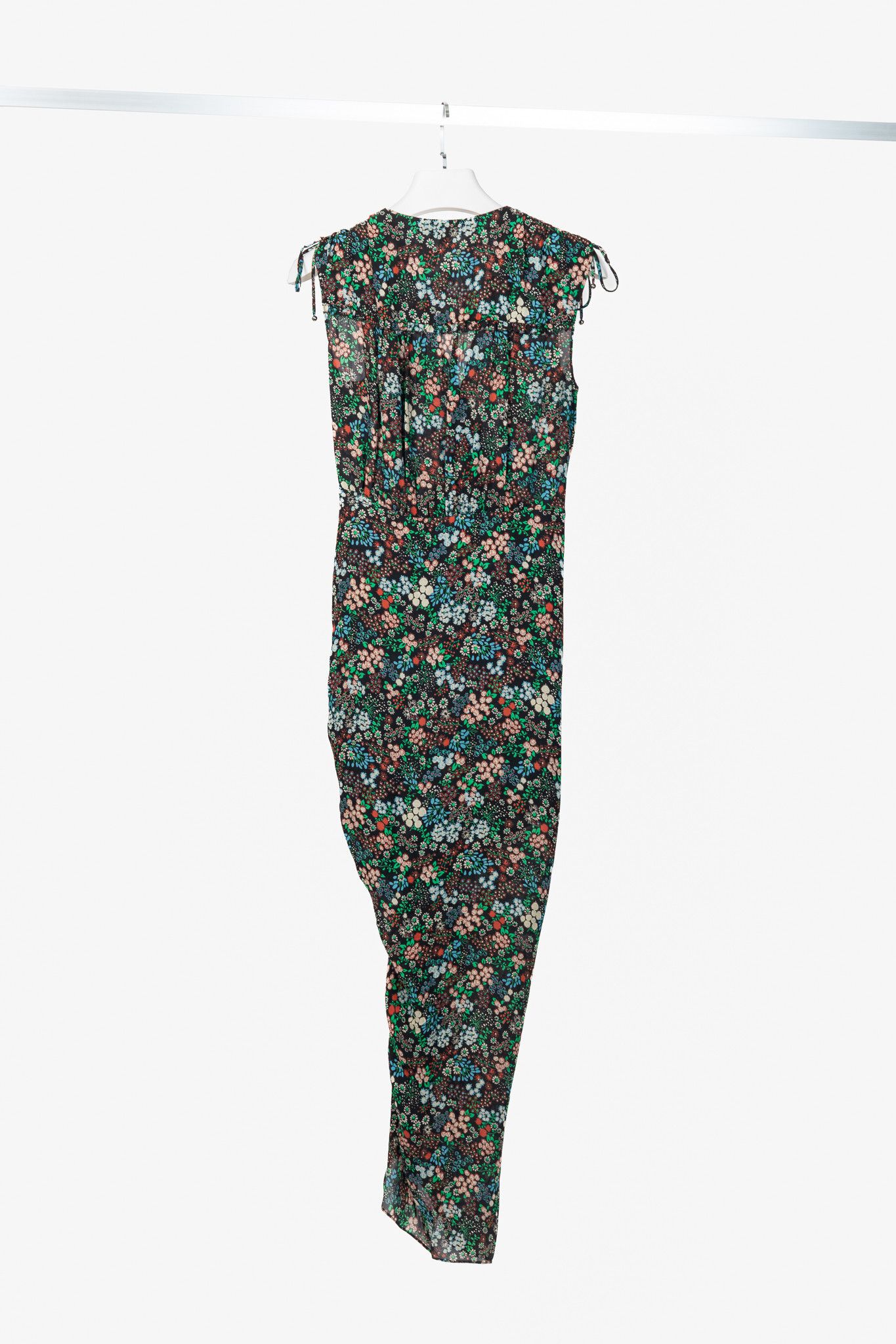 Tibi Veronica Beard Teagan Floral Silk Gathered Midi Dress Size M / US 6-8 / IT 42-44 - 2 Thumbnail