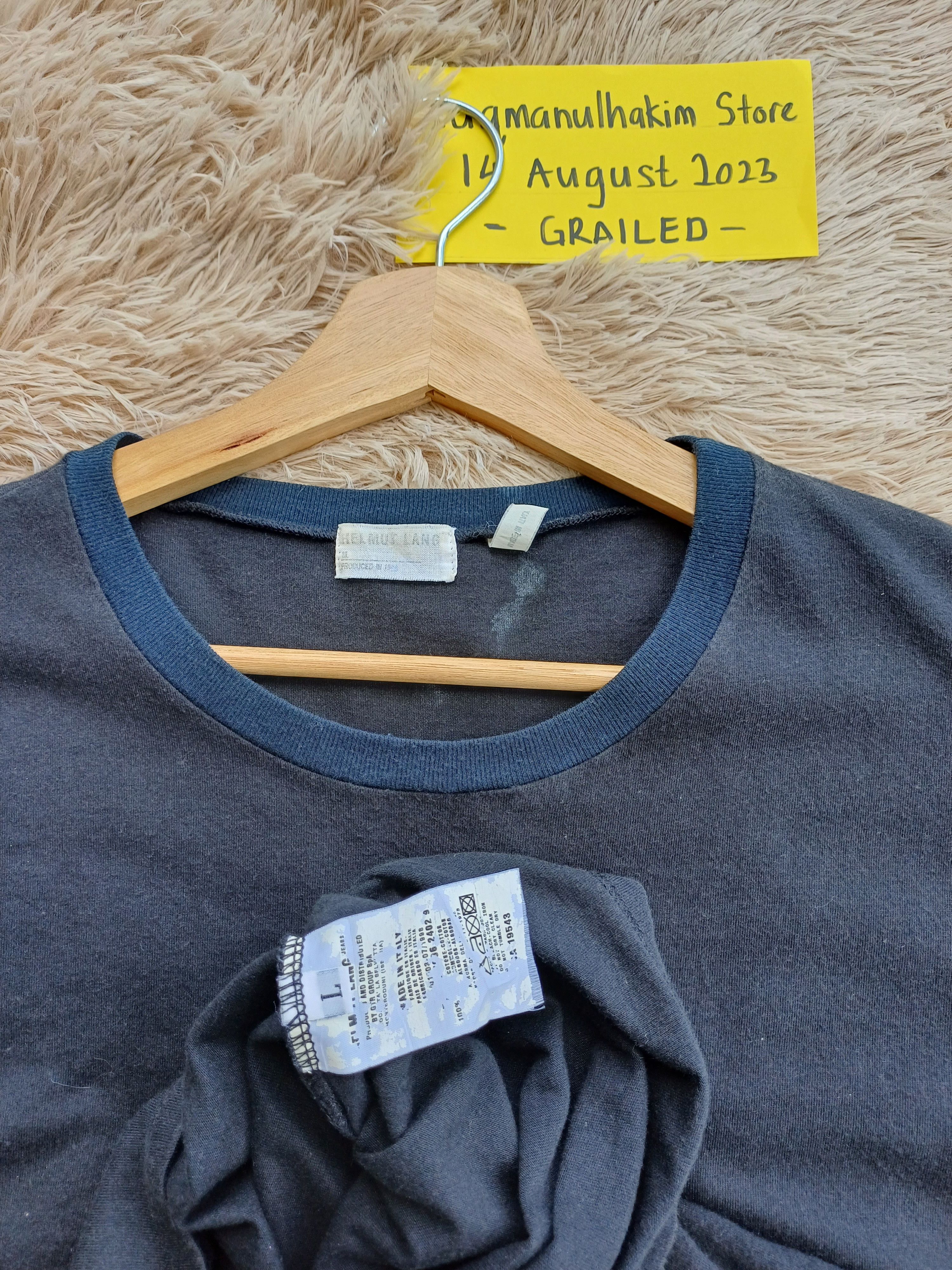 Helmut Lang Vintage SS1998 Helmut Lang Jeans Limited Ed Spellout Tshirt Size US M / EU 48-50 / 2 - 14 Thumbnail