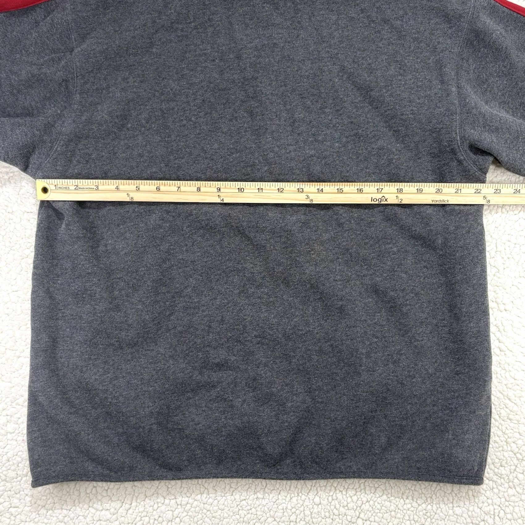 Eddie Bauer VINTAGE Eddie Bauer High Neck Sweatshirt Mens M Grey Red Stripe Pullover Y2K Size US M / EU 48-50 / 2 - 6 Thumbnail