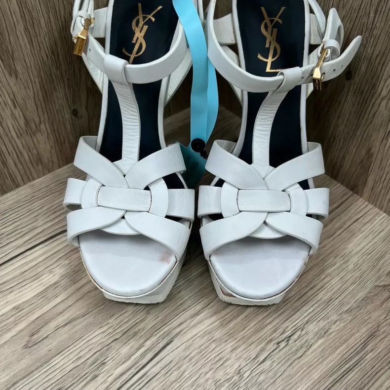Saint Laurent Paris Saint Laurent ParisWhite high-heeled sandals 2504-Nextarr Size US 5.5 / IT 35.5 - 2 Thumbnail