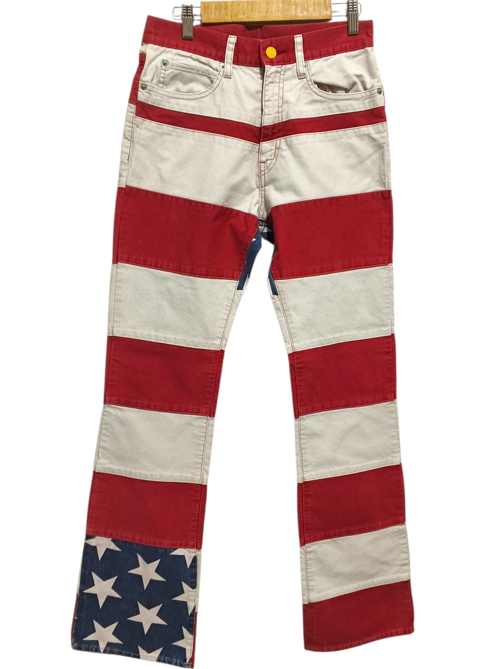 Hysteric Glamour Vintage 90s Hysteric Glamour-Prisoner American Flag Flared Size 28" / US 6 / IT 42 - 1 Thumbnail