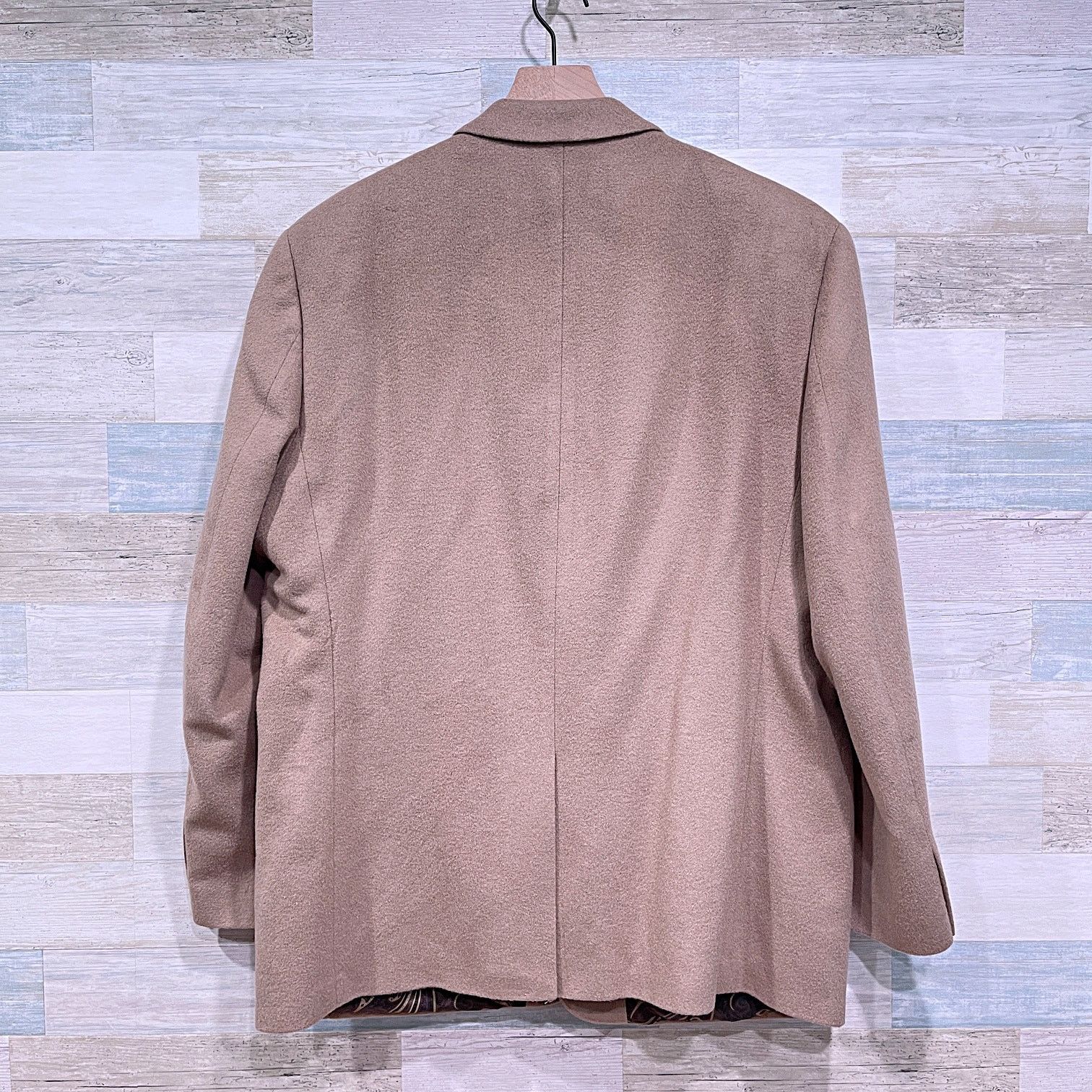 Lauren Ralph Lauren LRL Ralph Lauren Flannel Sport Coat Tan Wool Blend Mens 48R Size 48R - 6 Thumbnail