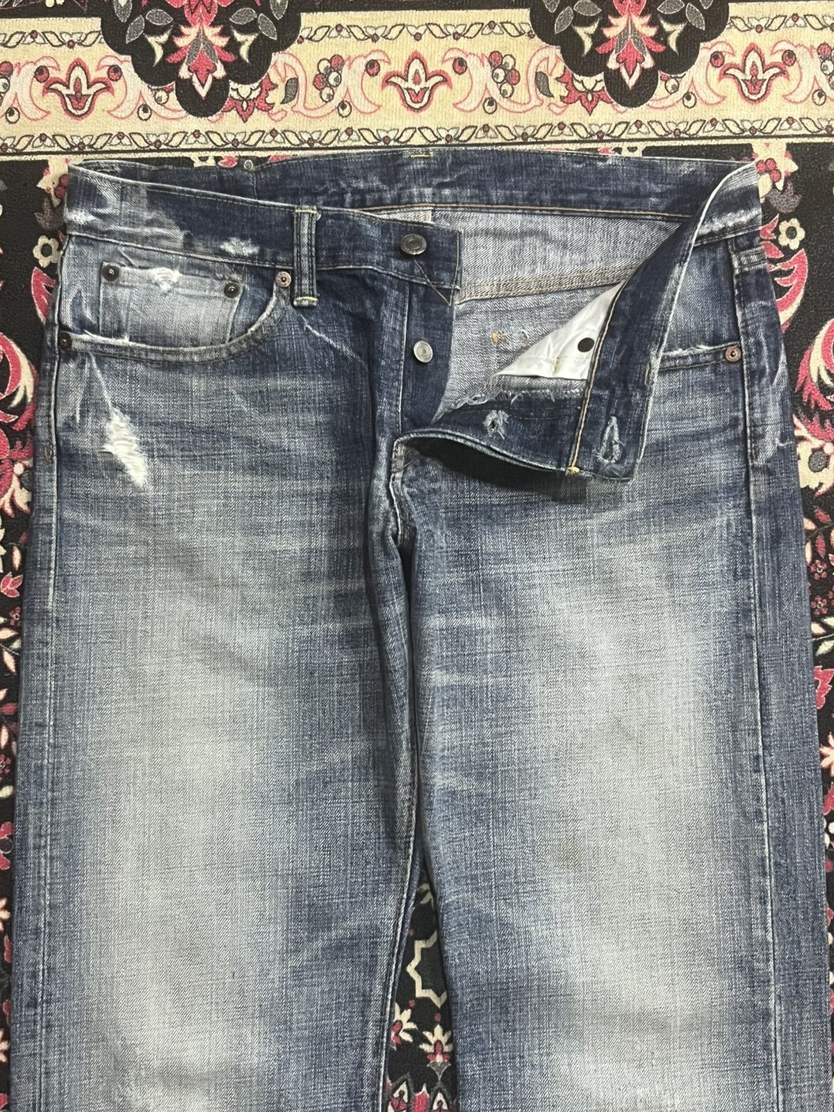 Eternal Vintage Japanese Brand Eternal Blue Faded Washed Slash Jeans Size US 32 / EU 48 - 5 Thumbnail