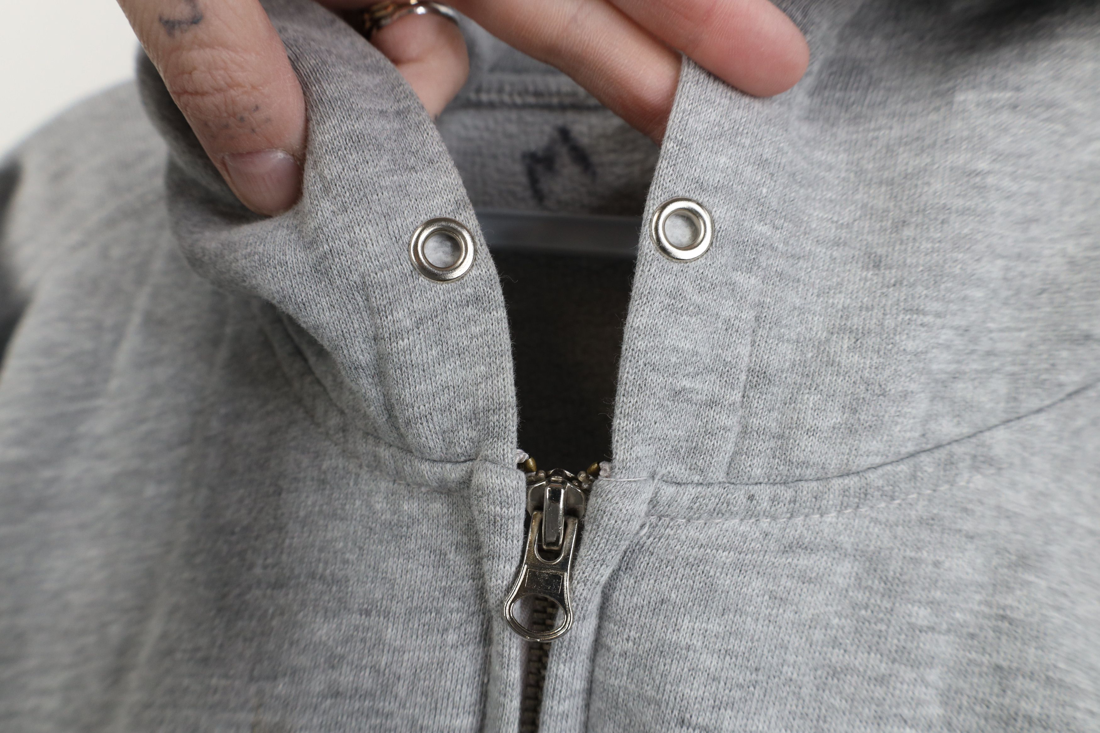 Vintage Vintage 90s Y2K Streetwear Blank Heavyweight Full Zip Hoodie Size US XL / EU 56 / 4 - 5 Thumbnail