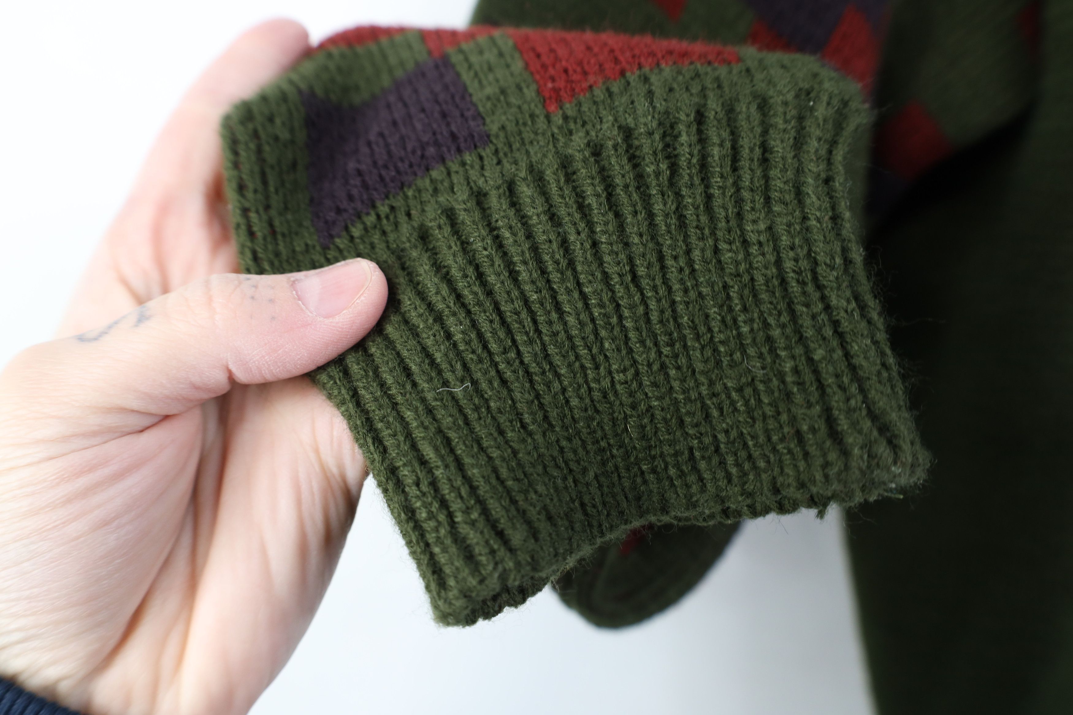 Vintage Vintage 90s Streetwear Geometric Knit Crewneck Sweater Size US L / EU 52-54 / 3 - 8 Thumbnail