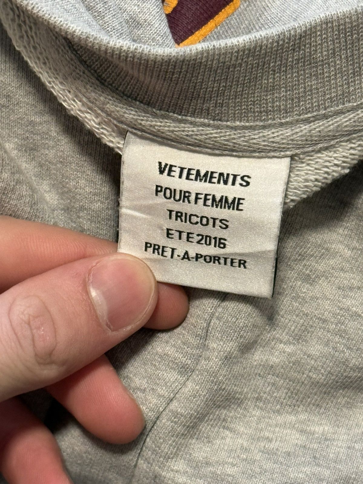 Vetements Vetements 2016 Reversible Champion Cropped Hoodie Grey Small Size US S / EU 44-46 / 1 - 5 Thumbnail