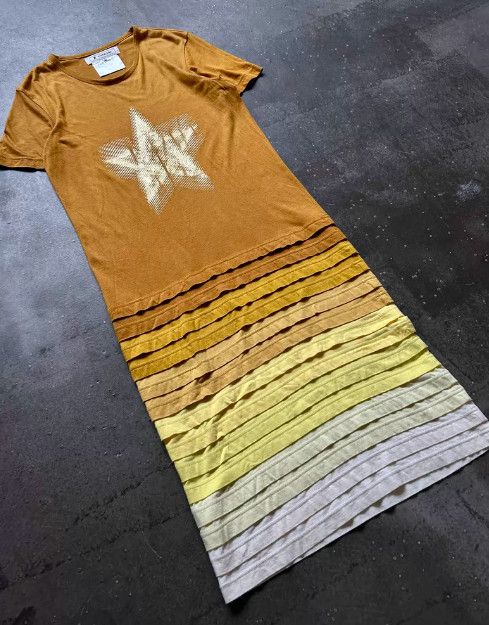 ANREALAGE ANREALAGE 12AW Patchwork Gradient Five-Star Print Dress Size L / US 10 / IT 46 - 6 Thumbnail
