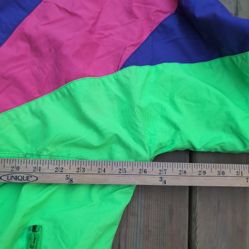 Other Vintage 80s Ski Jacket Green Retro Zip-Up Stand-Up Collar K Size M / US 6-8 / IT 42-44 - 3 Thumbnail