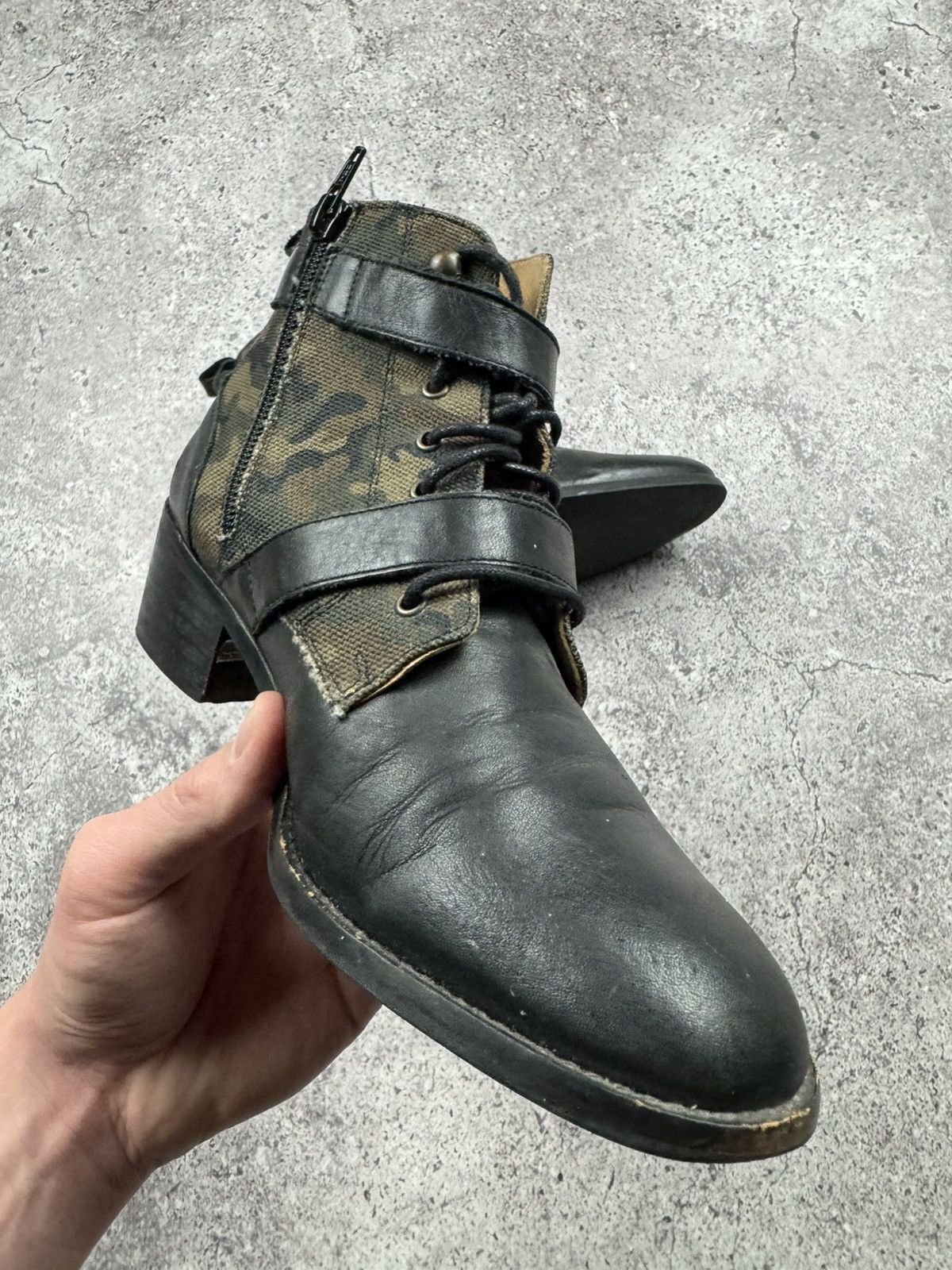 Vintage Vintage Leather Cowboy Japanesse Camo Y2K Boots Heels Rare Size US 9 / IT 39 - 18 Thumbnail