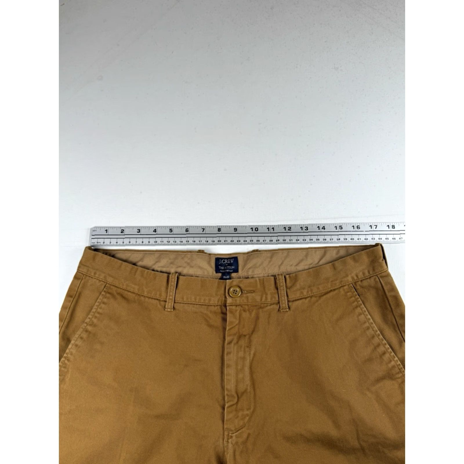 J.Crew J.CREW The Sutton Pants Chinos Men's 35x32 Brown Regular Straight Cotton Canvas Vintage: No (but original says Vintage: No) Size US 35 - 7 Thumbnail