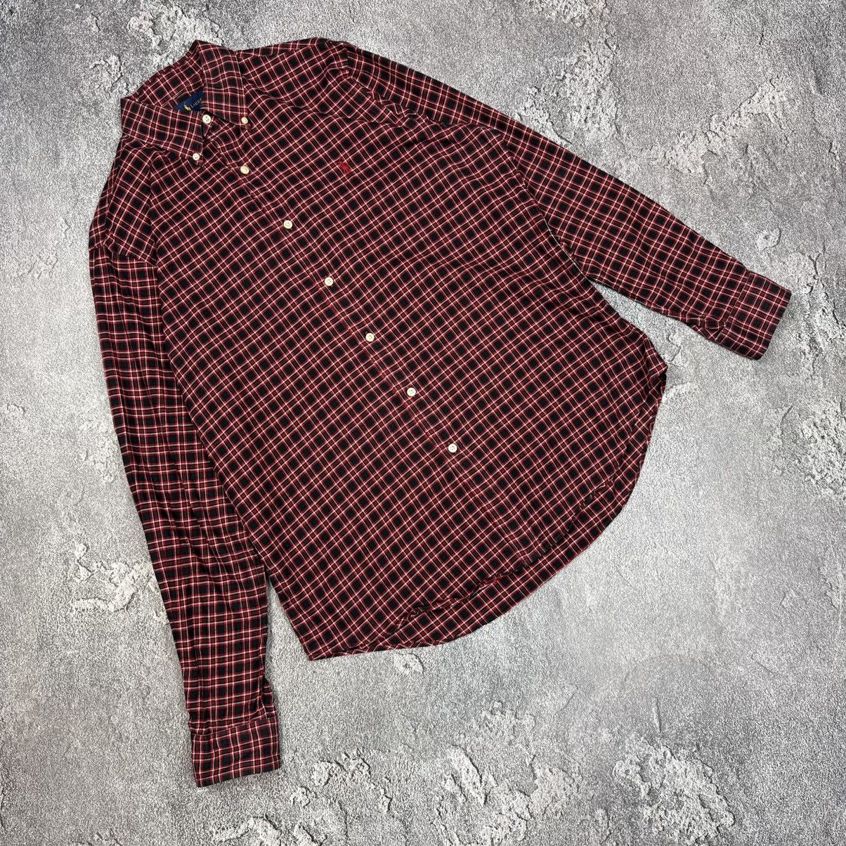 Polo Ralph Lauren Polo Ralph Lauren Shirt Men's Large Red/Black Plaid 90s Size US M / EU 48-50 / 2 - 2 Thumbnail