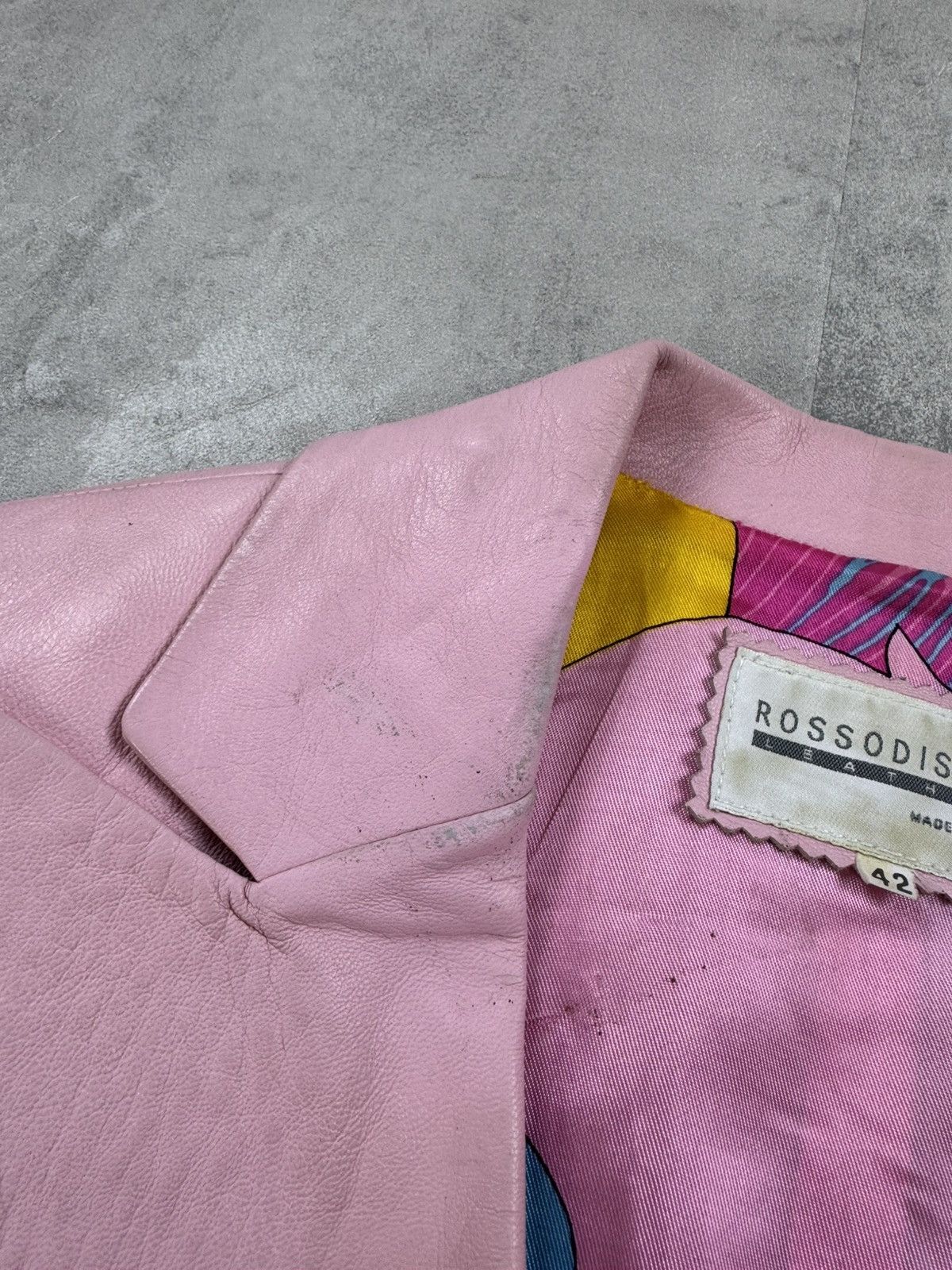 Other ROSSODISERA Pink Leather Jacket Barbie Style Blazer Barbie Size M / US 6-8 / IT 42-44 - 8 Thumbnail