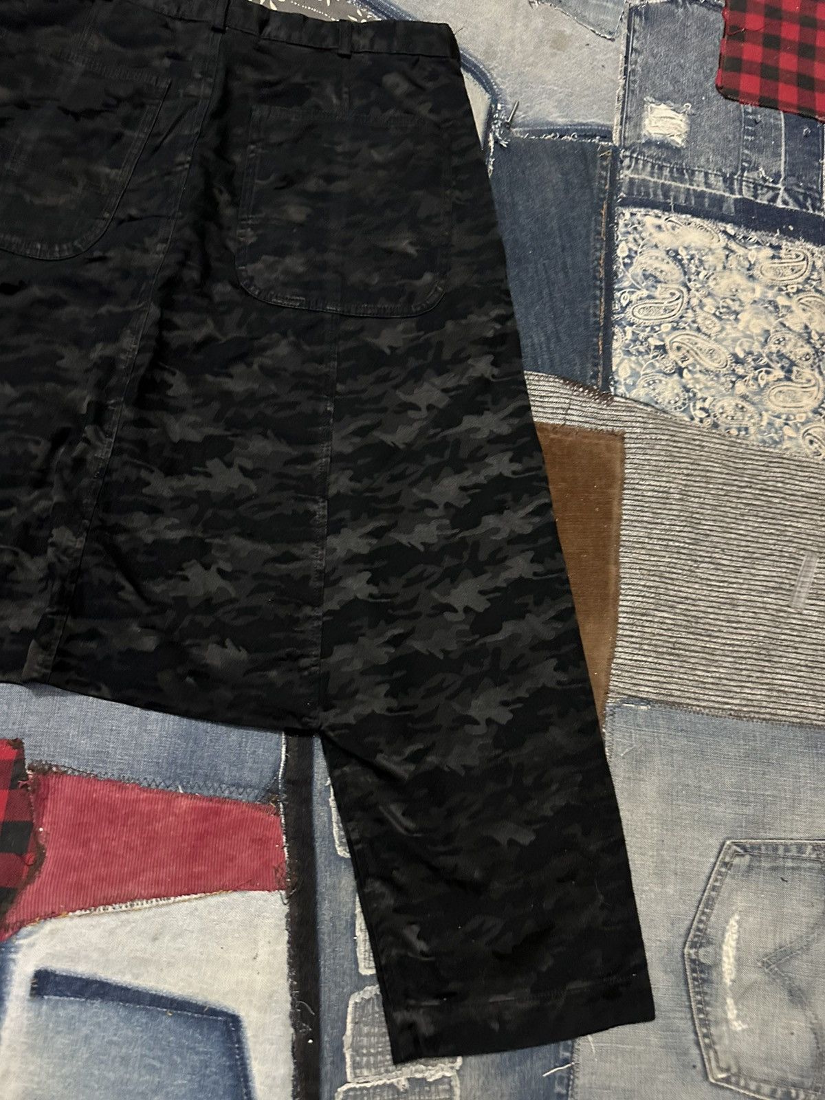 Comme des Garcons AD2014 Comme Des Garcons Black Camo Sarouel Drop Crotch Pant Size US 31 - 8 Thumbnail
