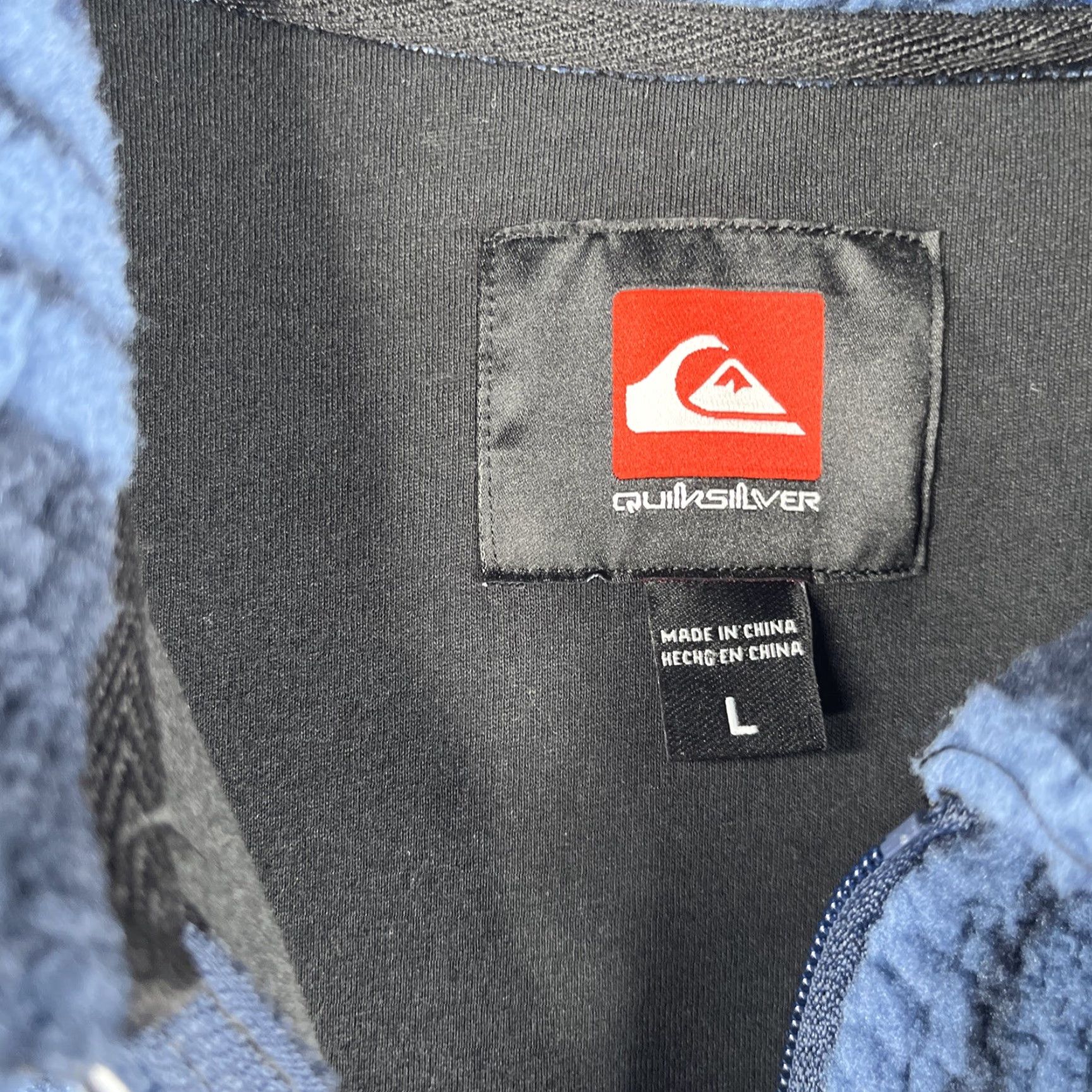 Quiksilver Quiksilver Jacket Mens L Blue Plaid Full Zip Pockets Sherpa Fleece Bomber Outdoor Winter Casual Size US L / EU 52-54 / 3 - 6 Thumbnail