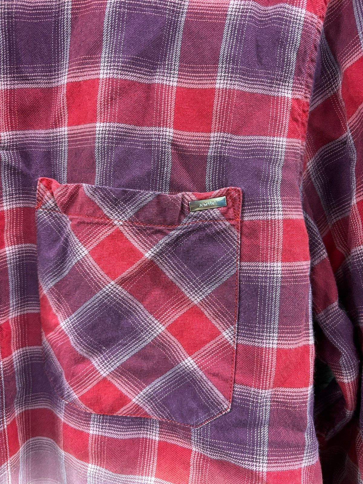 Amiri L- Amiri red bleached flannel Size US L / EU 52-54 / 3 - 3 Thumbnail