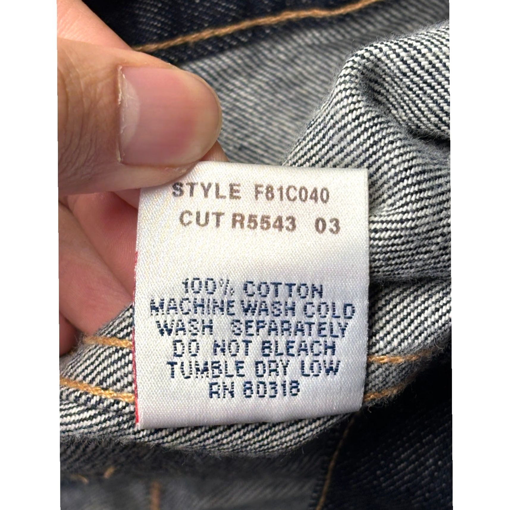 Lucky Brand Lucky Brand Dungarees Denim Jacket Womens Small Dark Wash Indigo USA Size 28" / US 6 / IT 42 - 6 Thumbnail