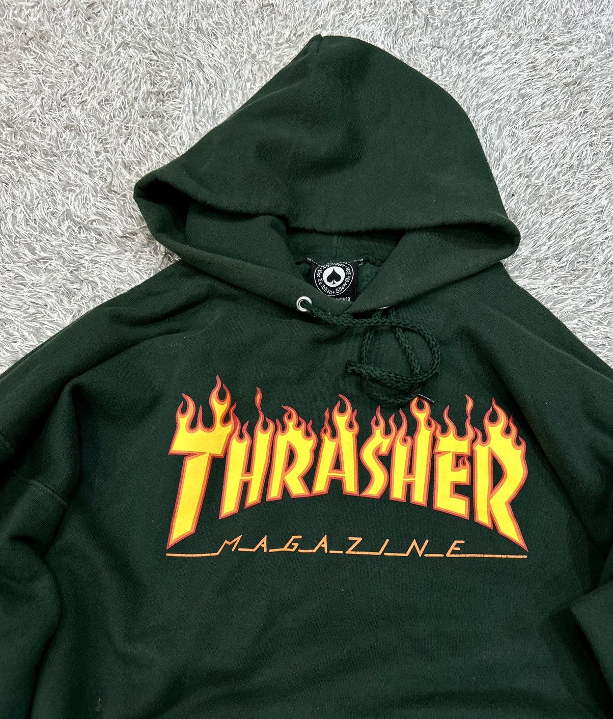 Thrasher CRAZY VINTAGE THRASHER FLAME LOGO HOODIE Size US L / EU 52-54 / 3 - 4 Thumbnail