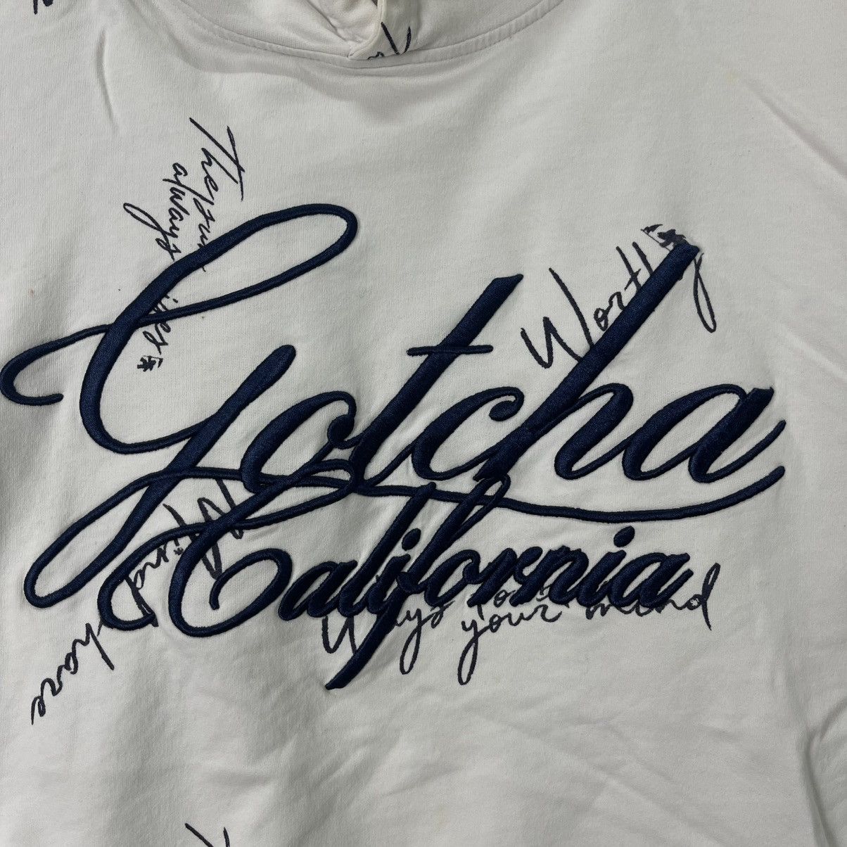 Gotcha Gotcha California All-Over Script Logo Hoodie Size US L / EU 52-54 / 3 - 3 Thumbnail