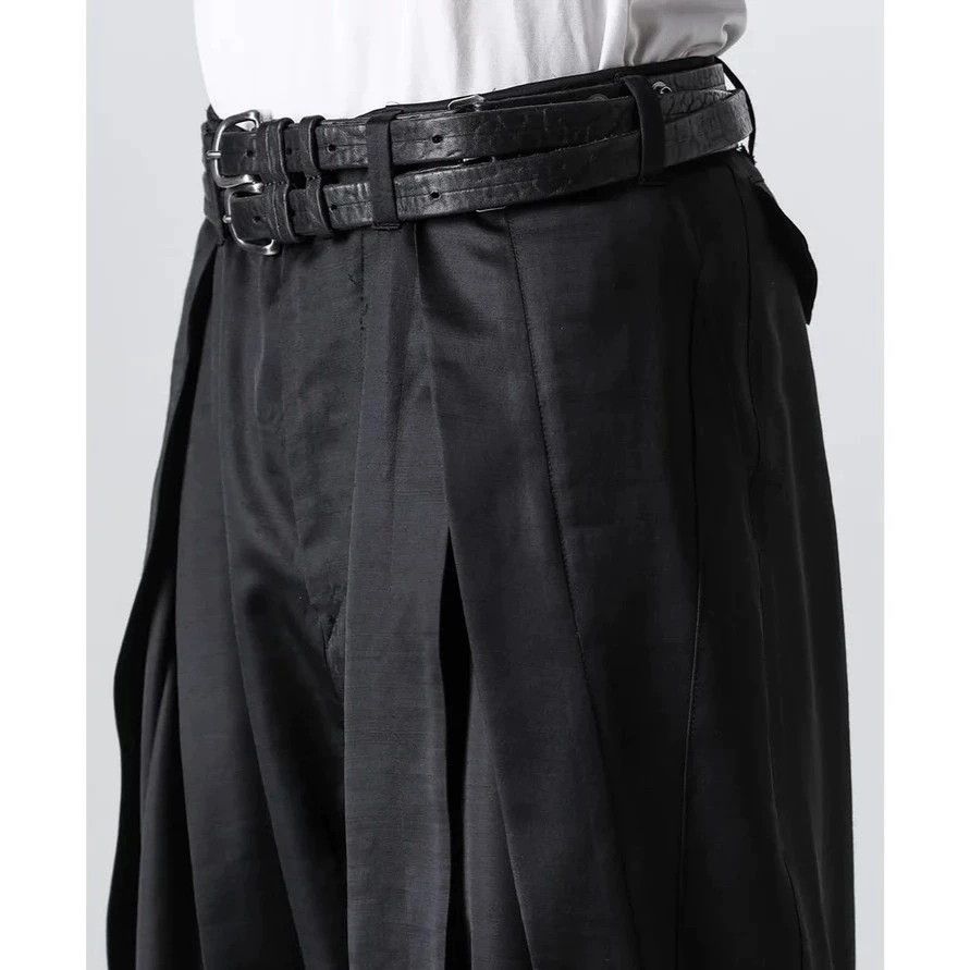 Julius Julius 7 Runway Black Double Strap Leather Belt OS Size ONE SIZE - 5 Thumbnail