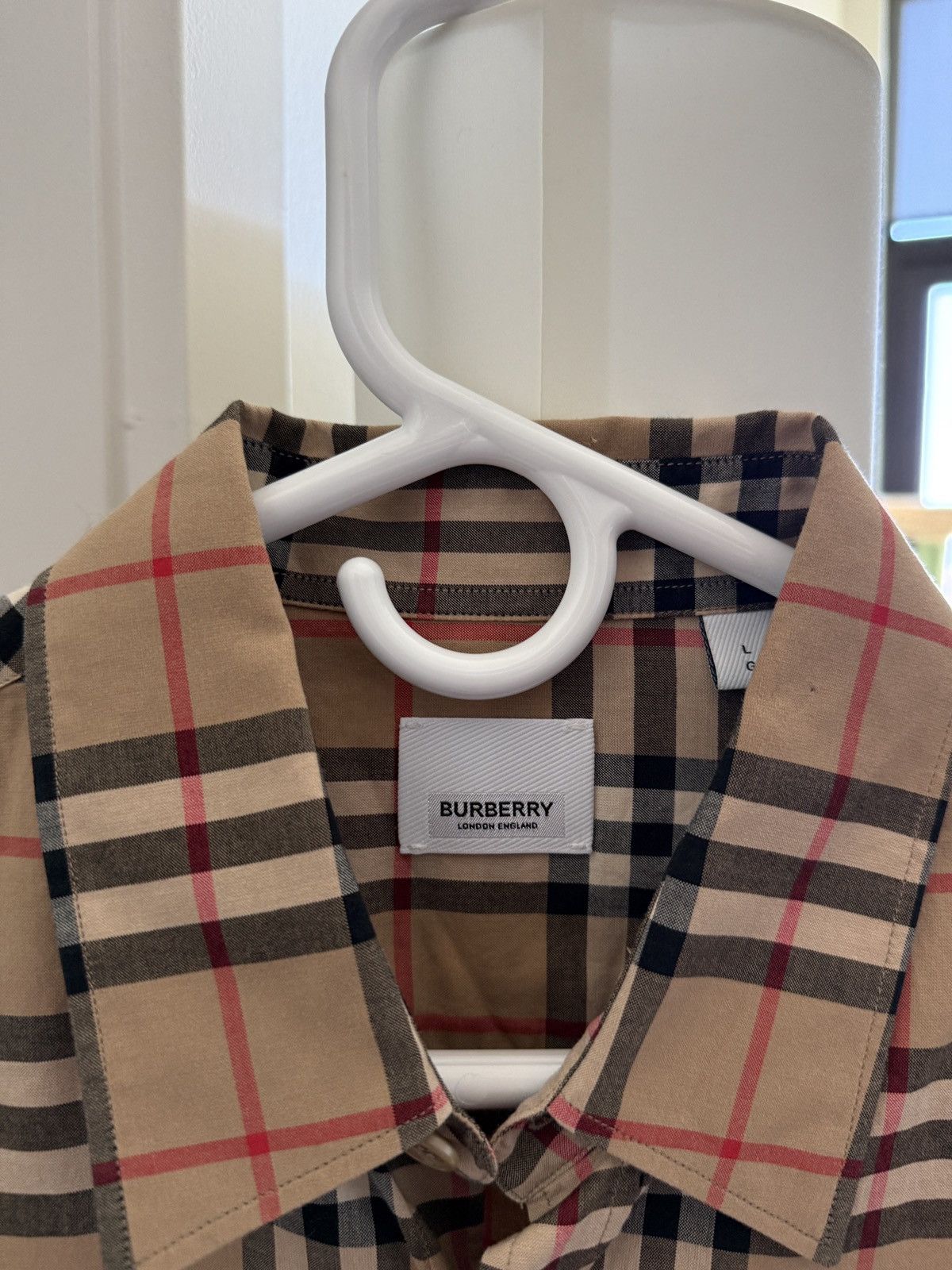 Burberry Burberry Vintage Check Shirt Nova Check Logo Print Size US L / EU 52-54 / 3 - 3 Thumbnail