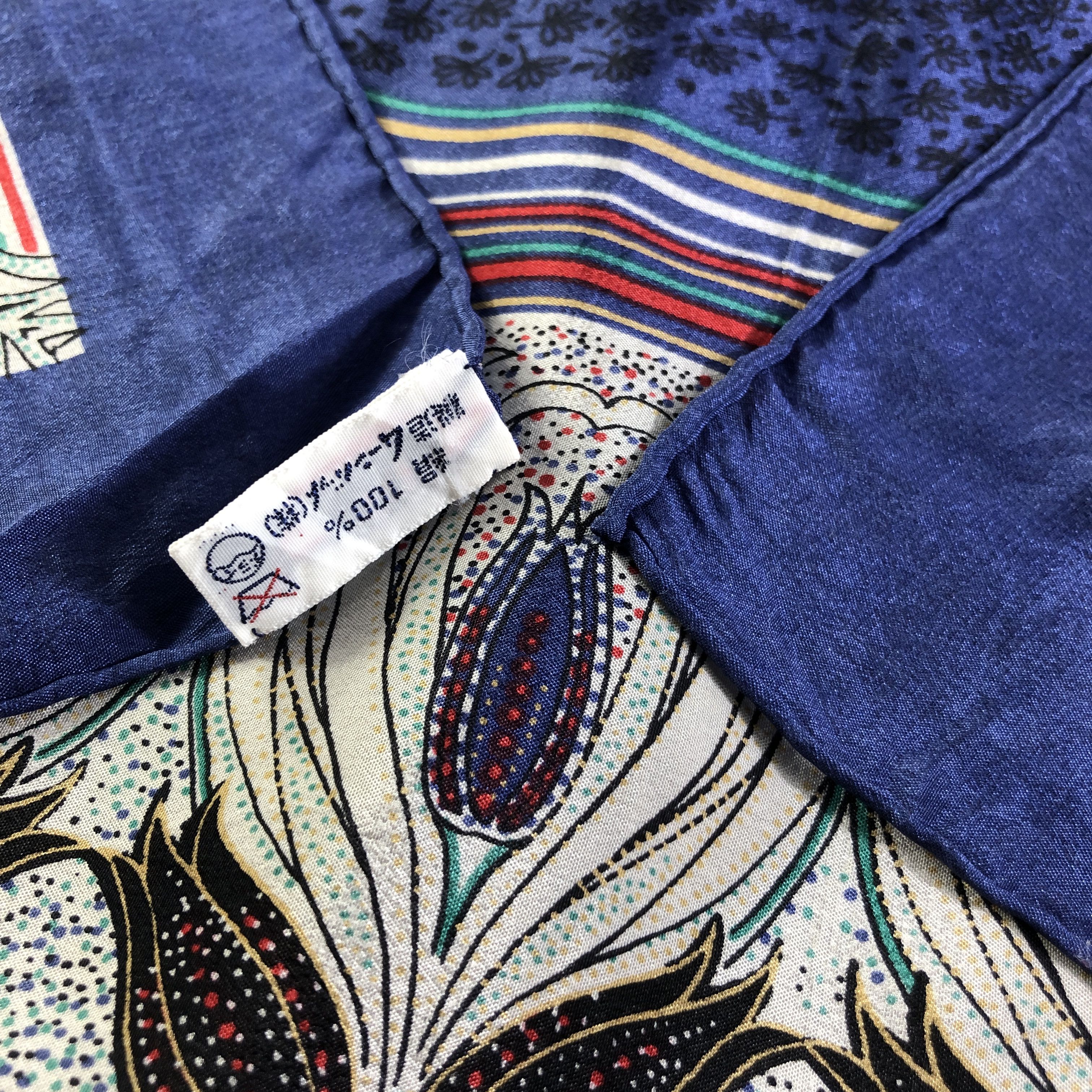 Japanese Brand Sorelle Fontana Floral Hand Rolled Silk Scarf M1020 Size ONE SIZE - 5 Thumbnail