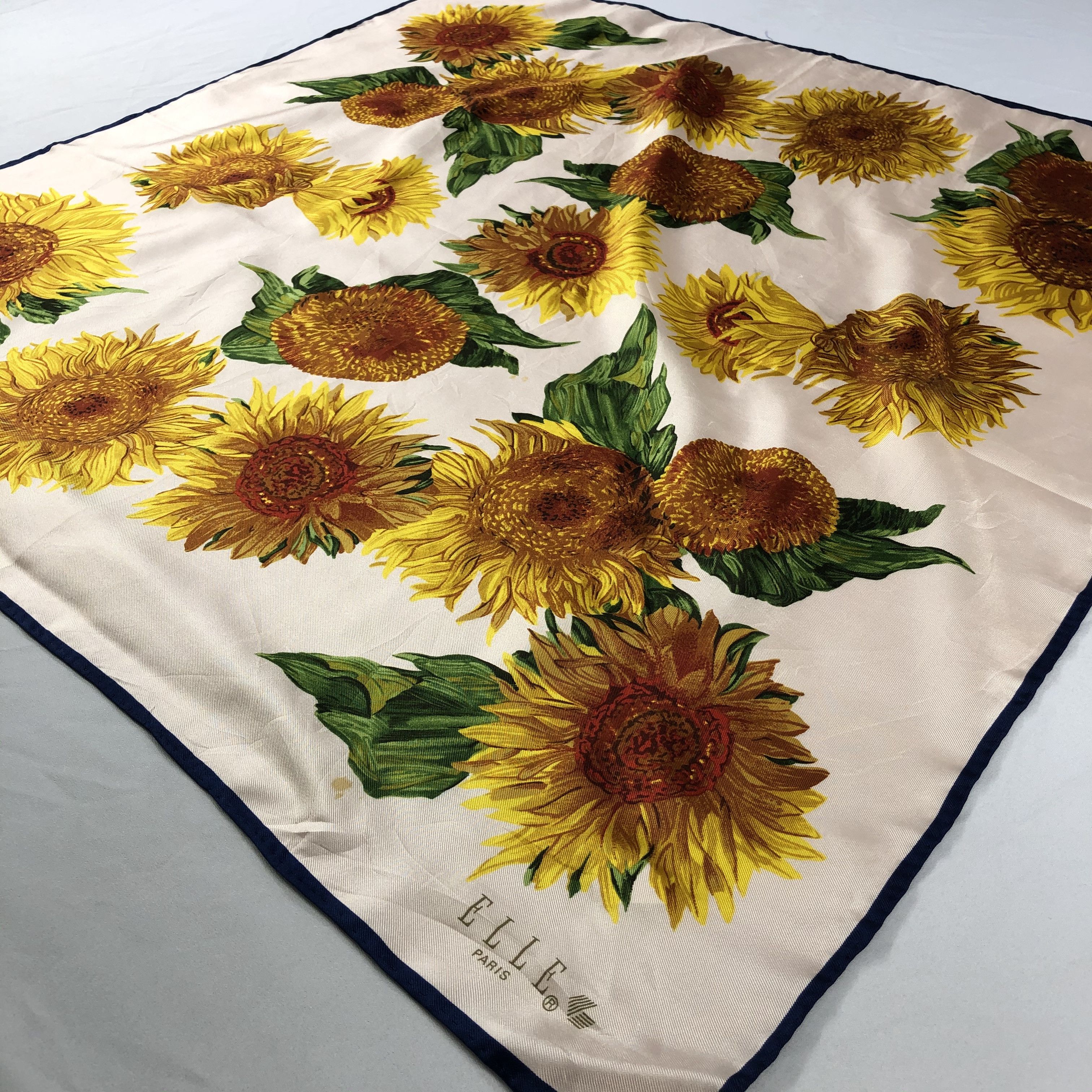 Vintage Vintage Elle Paris Silk Scarf Size ONE SIZE - 3 Thumbnail