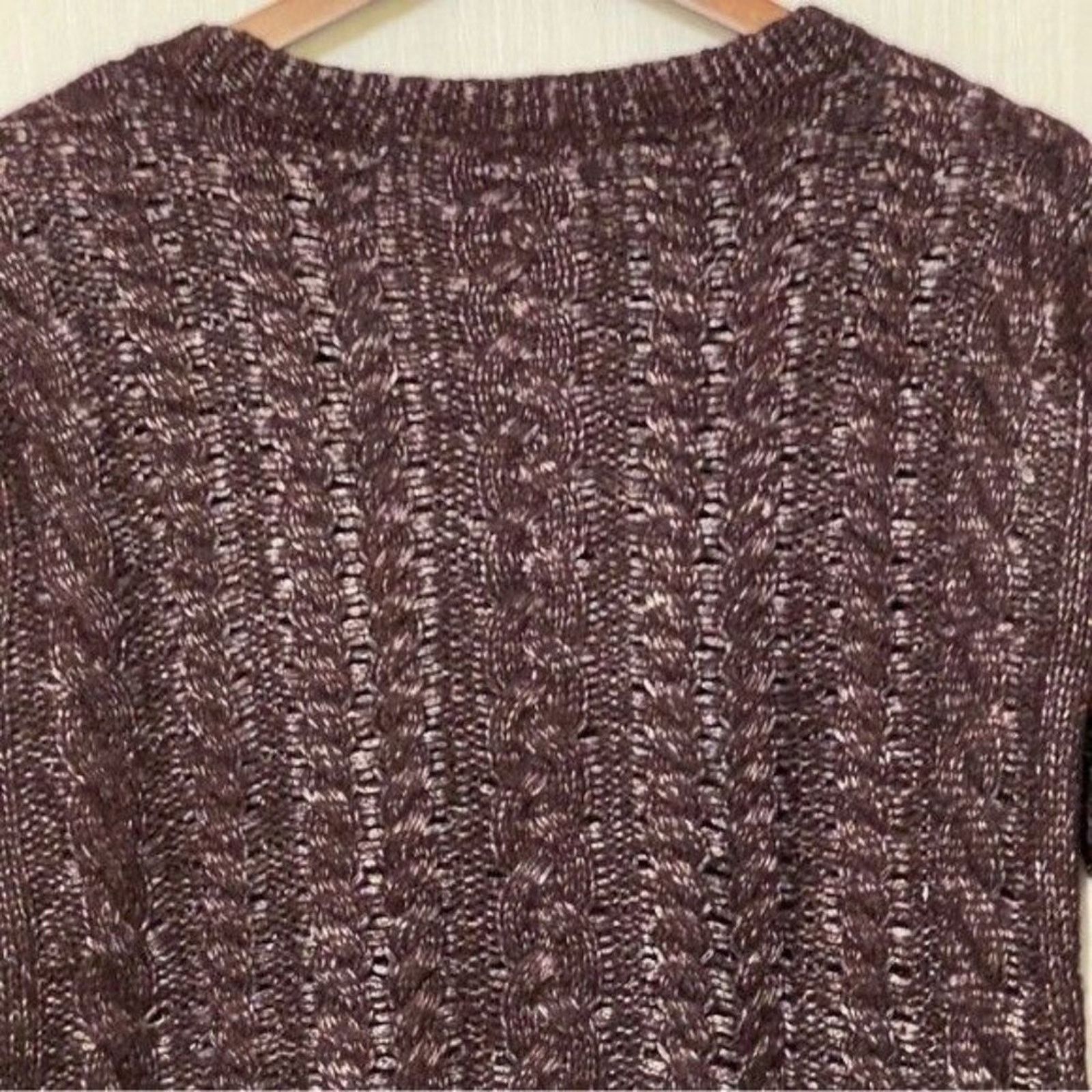 Michael Stars Michael Stars XS Marled Cable Knit Sweater Alpaca Wool Size XS / US 0-2 / IT 36-38 - 4 Thumbnail