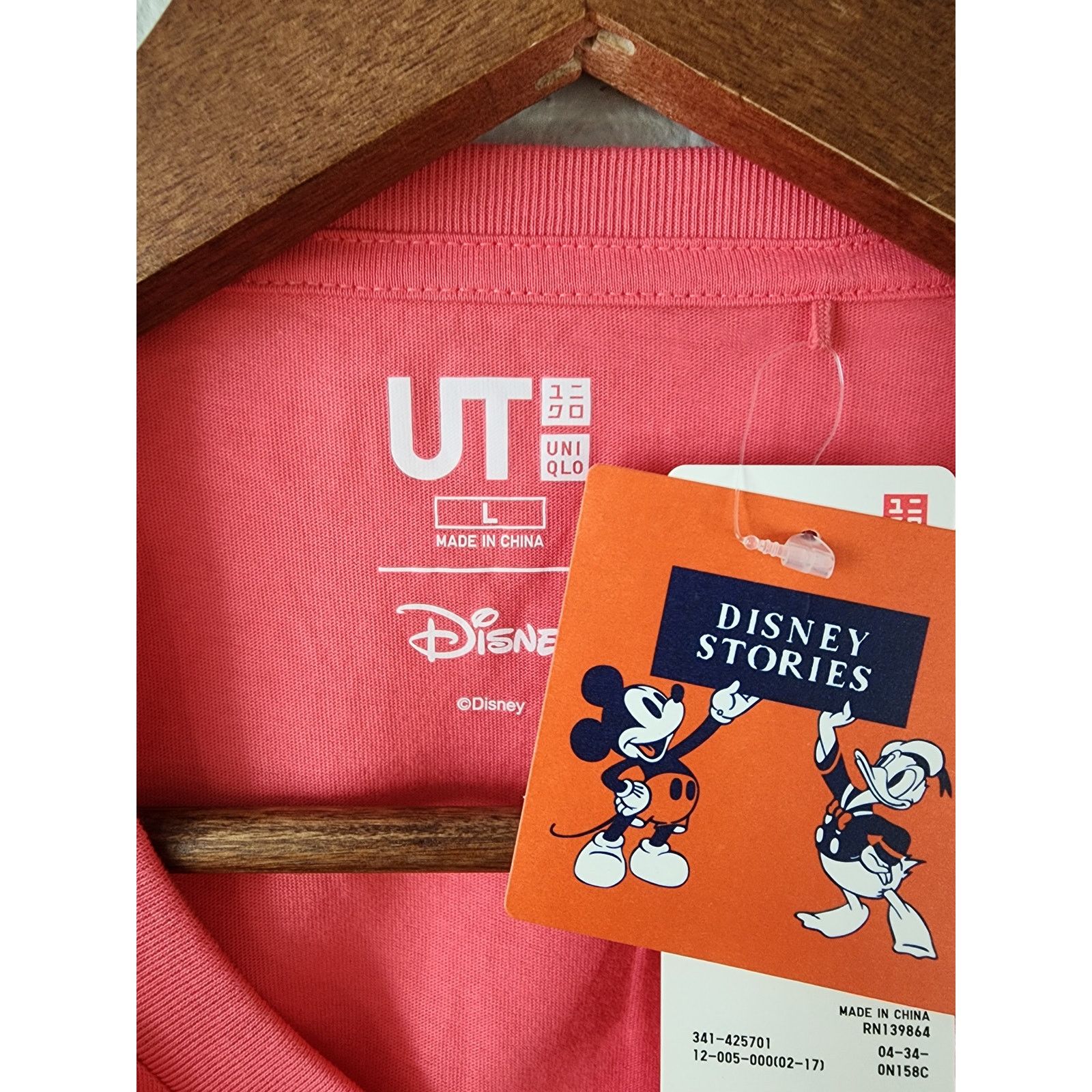 Disney Disney Uniqlo Shirt Stories Pink Graphic Tee Mickey NWT L Size US L / EU 52-54 / 3 - 3 Thumbnail