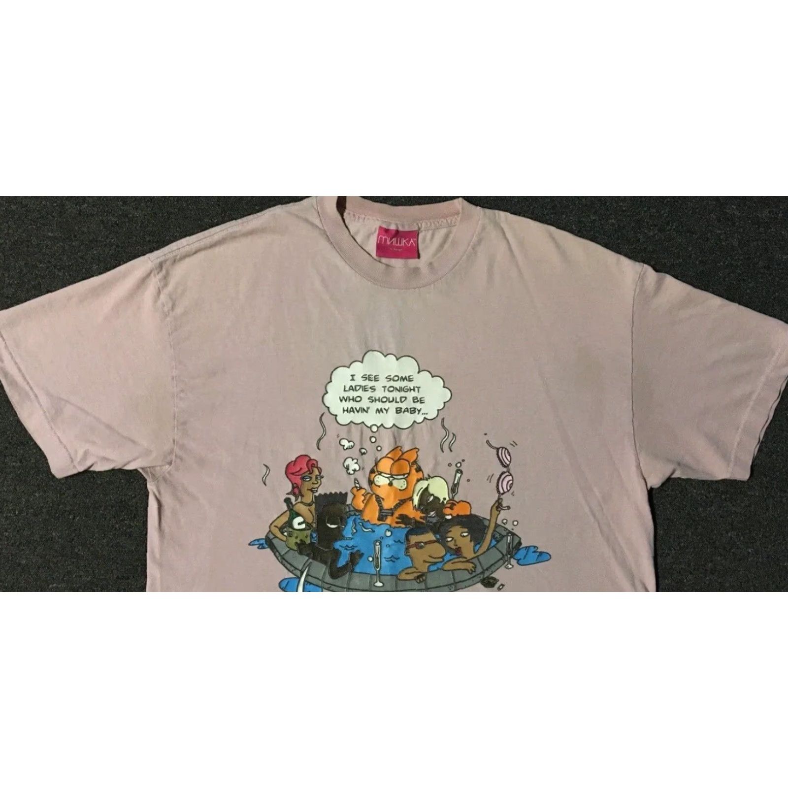 Vintage VINTAGE Mishka Bart Simpson Pink T-Shirt XL Mens Cartoon Biggie 90s 80s Grunge Punk Rap Hip Hop Retro Streetwear Shirt Size US XL / EU 56 / 4 - 6 Thumbnail
