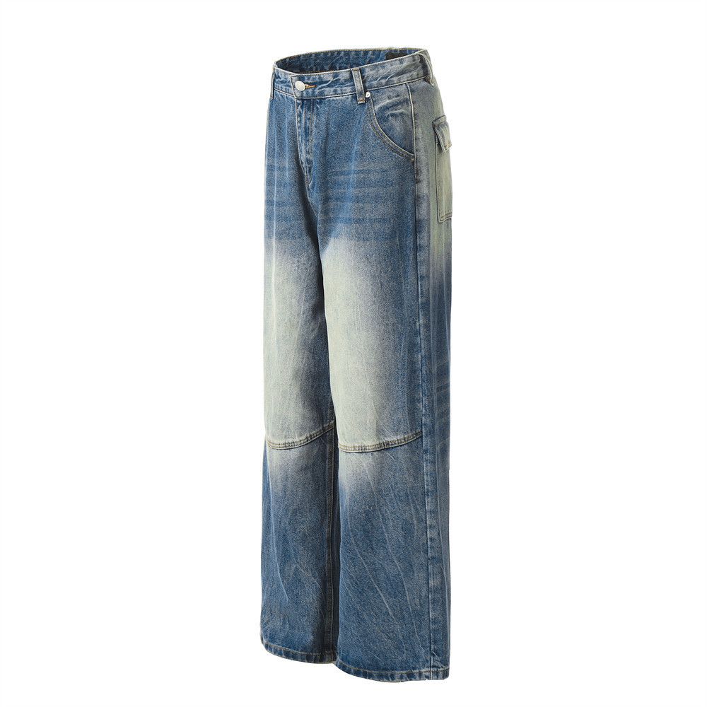 Japanese Brand × Jean Men's heavy washed gradient distressed cargo jeans y2k Size US 32 / EU 48 - 2 Thumbnail