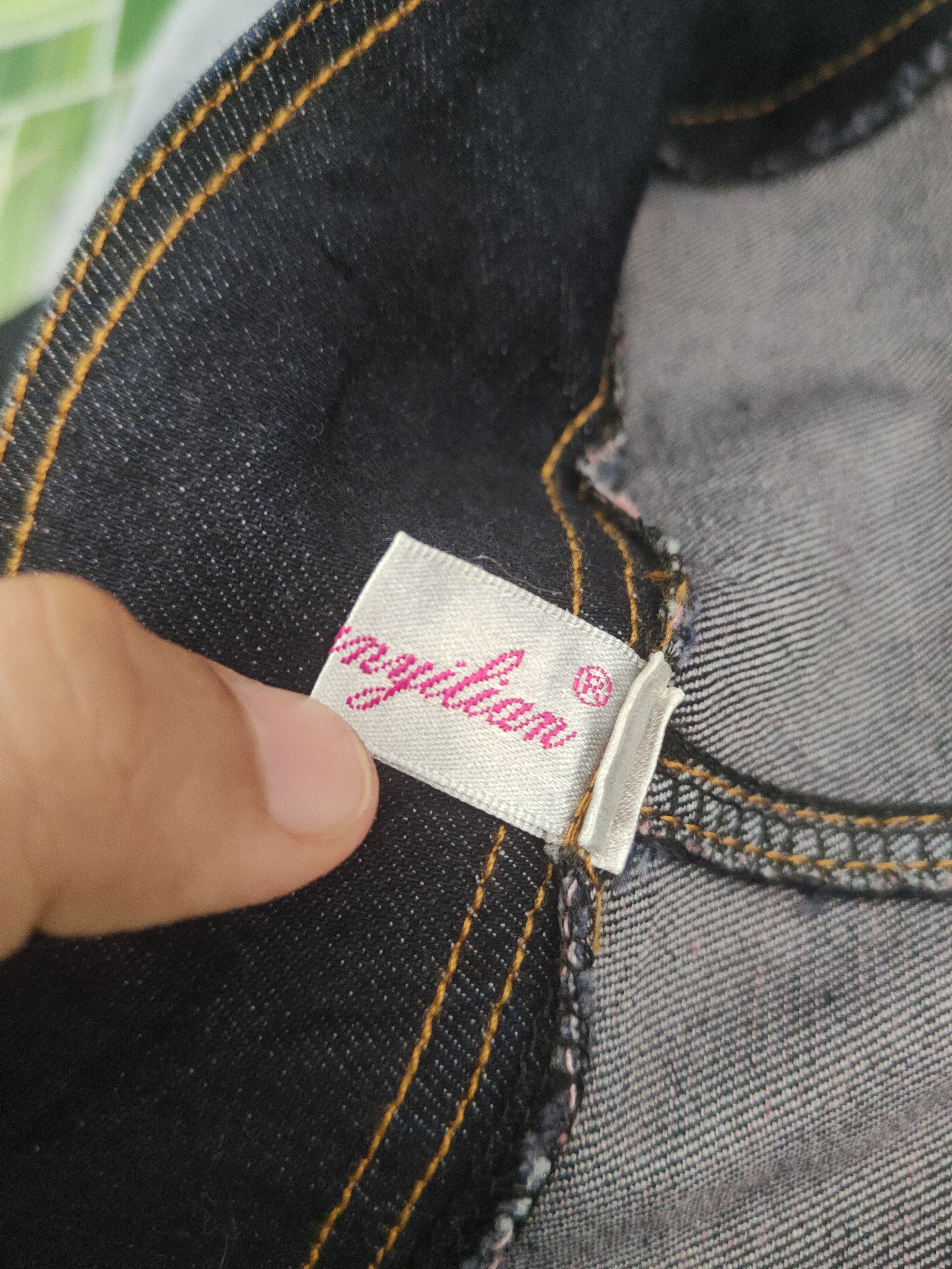 Japanese Brand × Vintage Avant Garde by Jianjian Yilian DarkBlue Denim Skirt Jumpsuit Size 35" - 10 Thumbnail