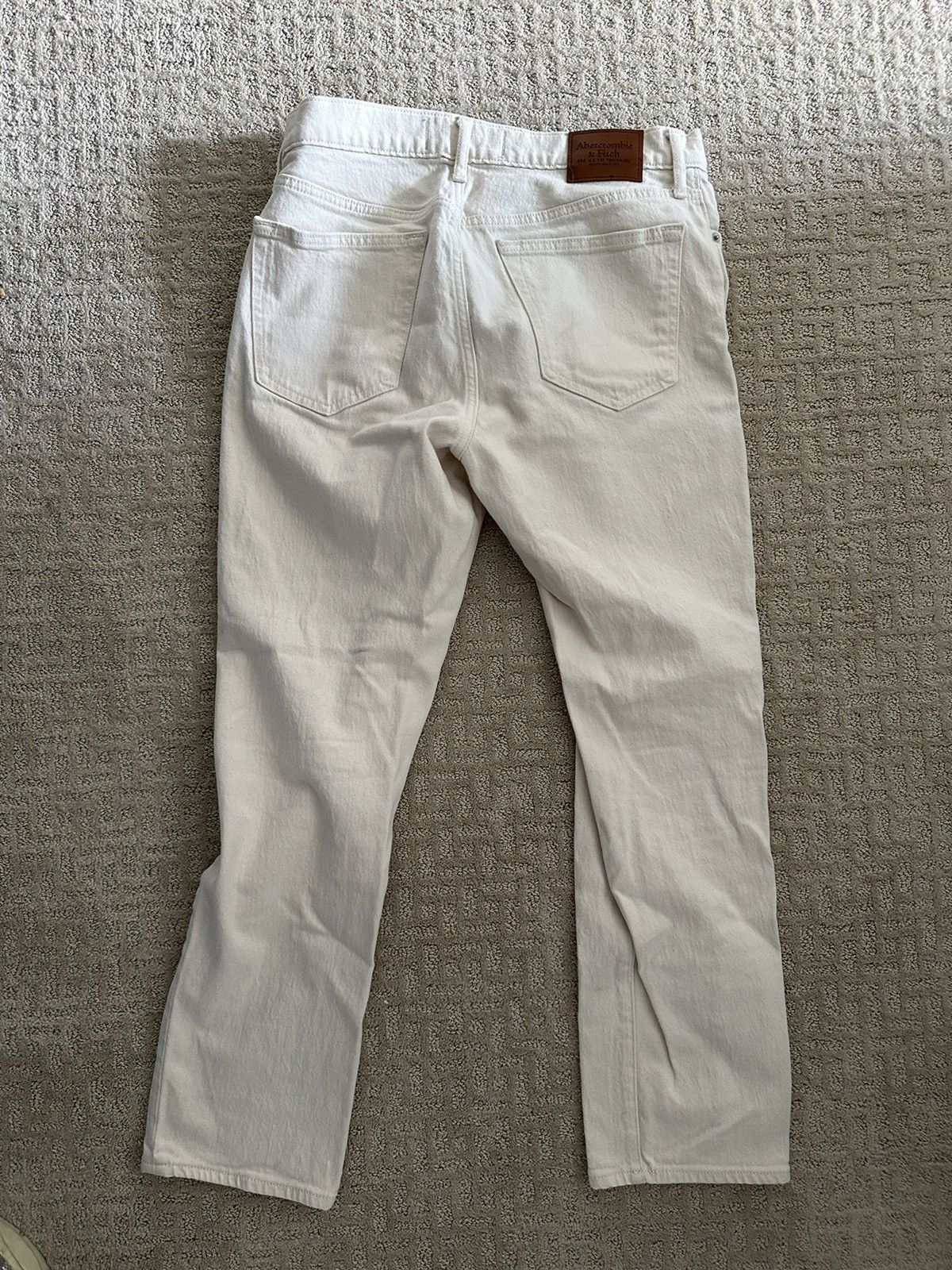 Abercrombie & Fitch Abercrombie & Fitch White Stretch Denim Size US 32 / EU 48 - 4 Thumbnail