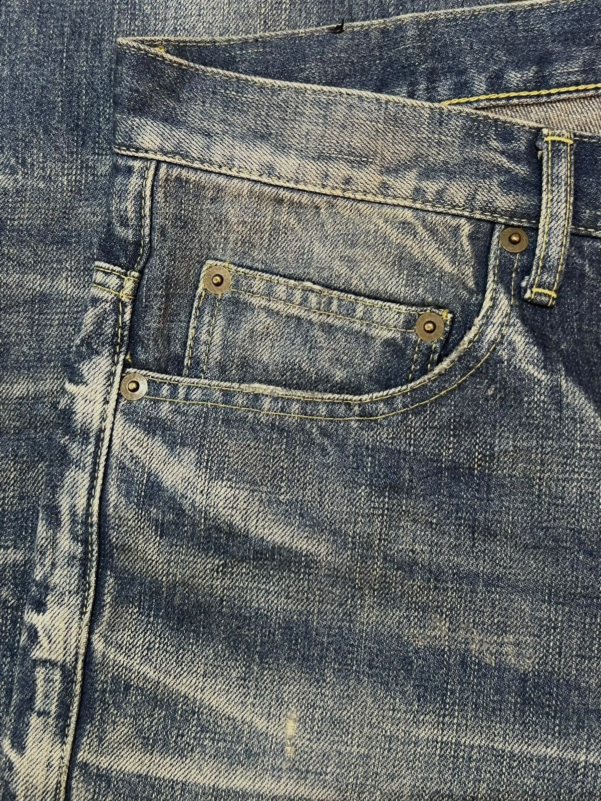 Japanese Brand Vintage HL Heddie Lovu Over Distressed Mad Punk Skinny Jeans Size US 33 - 12 Thumbnail