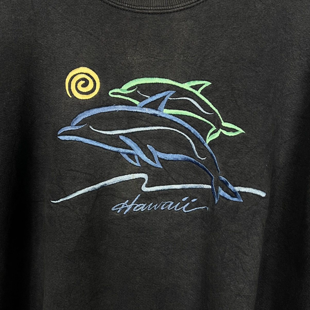 Vintage 90s CRAZYSHIRT Hawaii Dolphin Big Logo Sweatshirt #4173-C191 Size US L / EU 52-54 / 3 - 3 Thumbnail