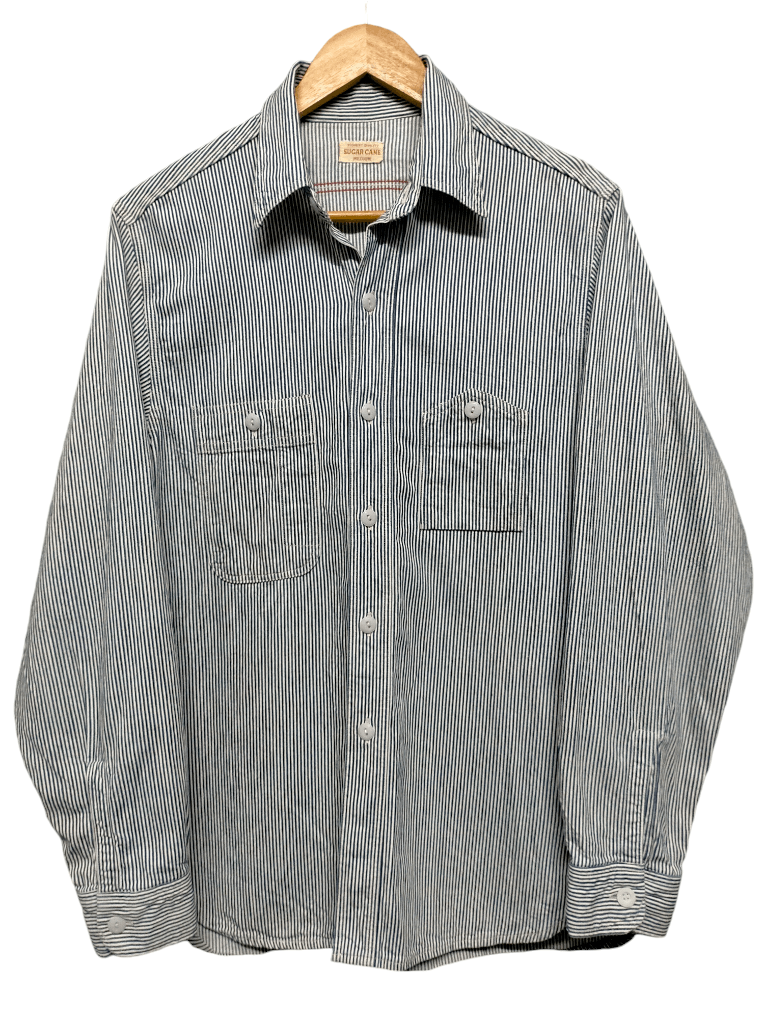 Sugar Cane × Toyo Enterprises × Vintage Sugar Cane Toyo Enterprise Hickory Denim Button Ups Shirt Size US M / EU 48-50 / 2 - 1 Thumbnail
