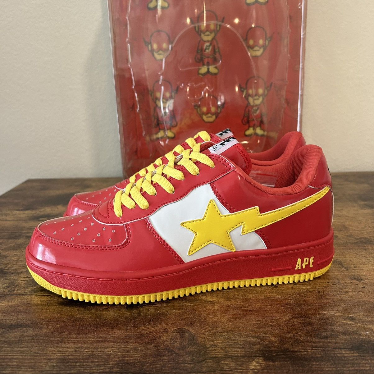 Bape × DC Comics NEW 2007 Bape x DC the Flash Bapesta FS-001 Size US 9.5 / EU 42-43 - 3 Thumbnail