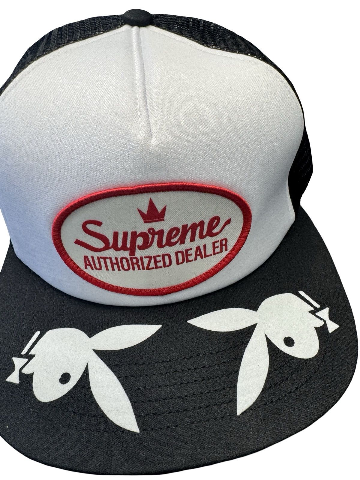 Playboy × Supreme Supreme Authorized Dealer Mesh Trucker Hat Black Snapback! Size ONE SIZE - 2 Thumbnail