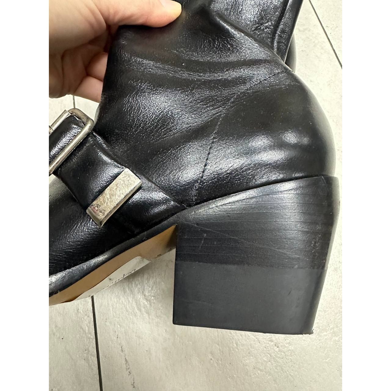 Chloe Chloe Leather Over-the Knee Buckle Block Heel Boots Sz.36.5 Size US 5.5 / IT 35.5 - 10 Thumbnail