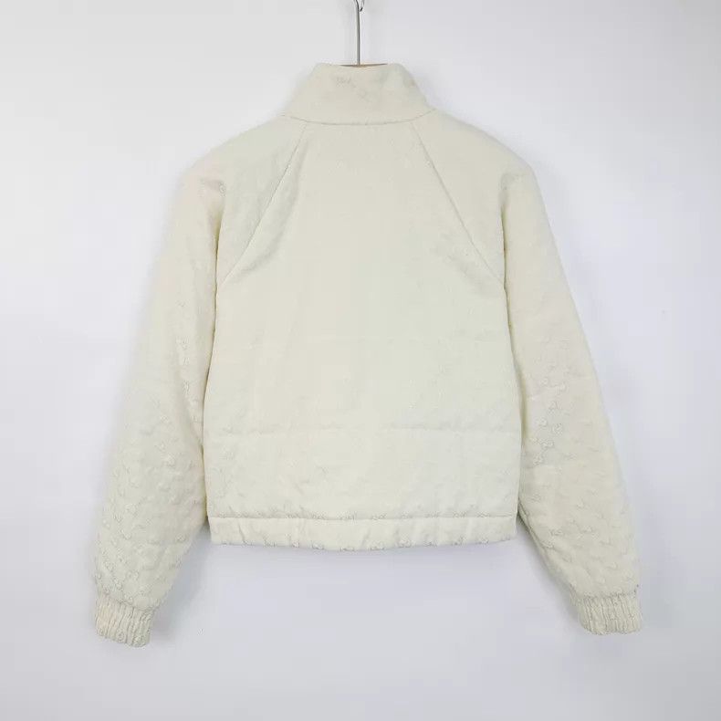 Gucci Gucci White double G full-print logo zipper cotton jacket Size XS / US 0-2 / IT 36-38 - 2 Thumbnail