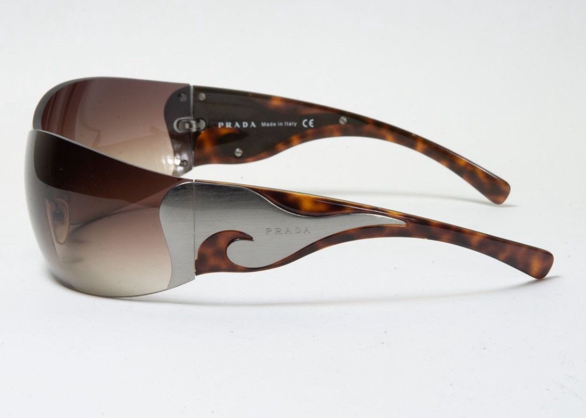 Prada PRADA Sunglasses Flame 2004 Star Mask Fire Chrome Silver Size ONE SIZE - 4 Thumbnail